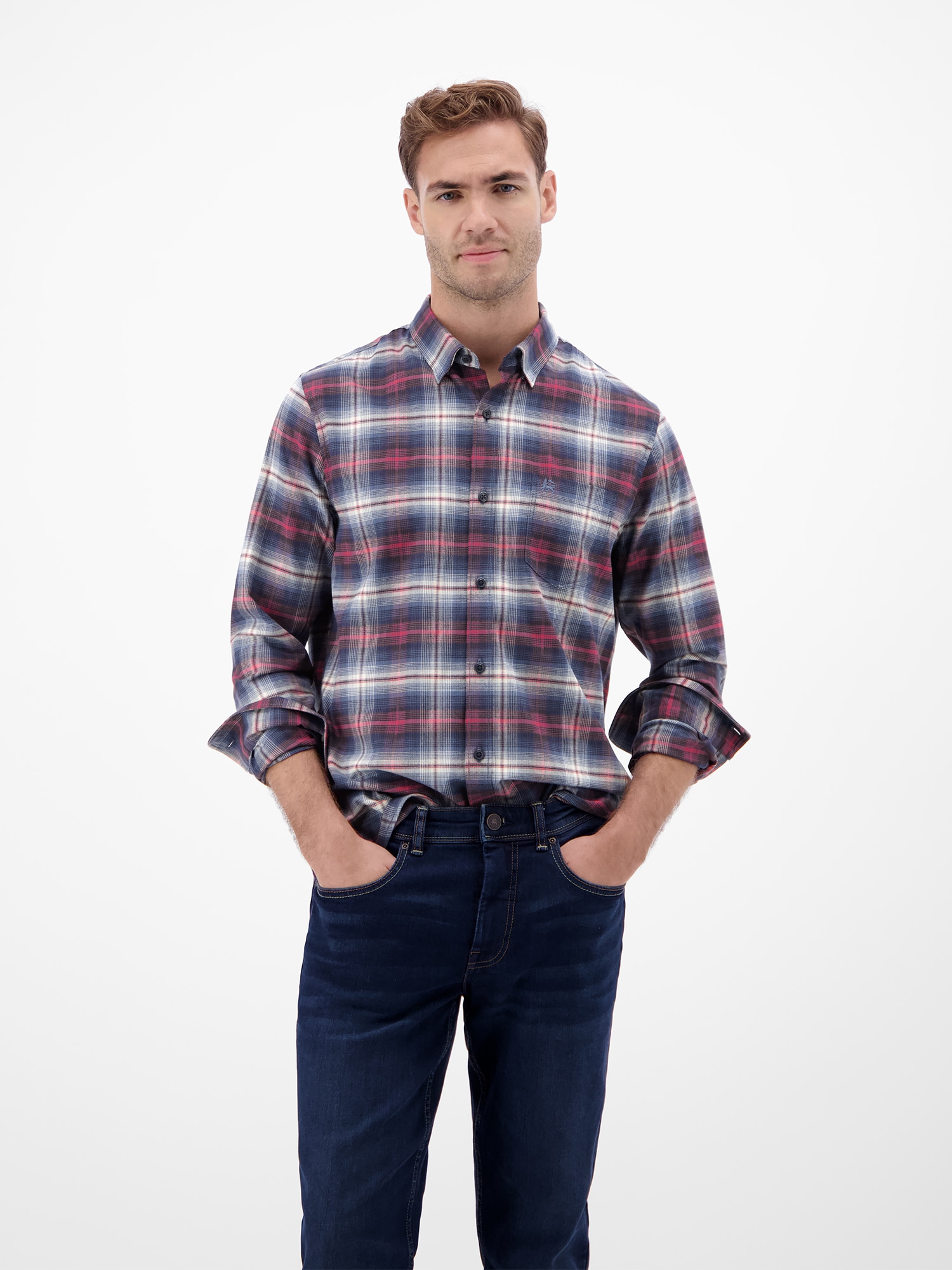 LERROS Flanellhemd »LERROS Herren Flanellhemd - Klassisch. Cool. Kombinierbar.«