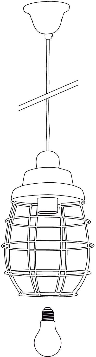 EGLO Pendelleuchte »BAMPTON«, 1 flammig, Leuchtmittel E27 | ohne Leuchtmittel, Hängelampe, Hängeleuchtel, Esstischlampe, Wohnzimmerlampe, E27