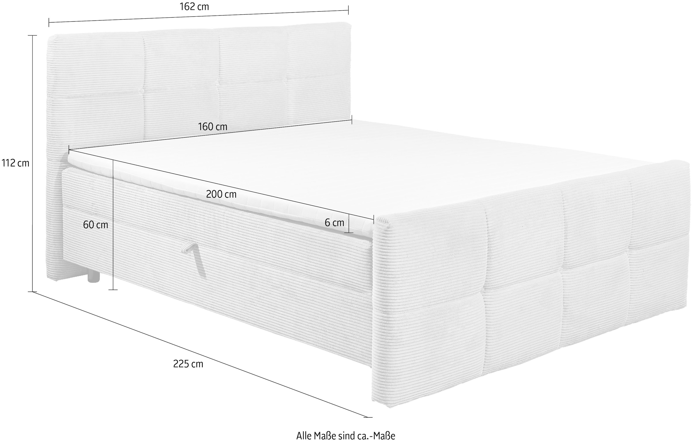 ED EXCITING DESIGN Boxbett »Tijuana«, inkl. zwei Bettkästen