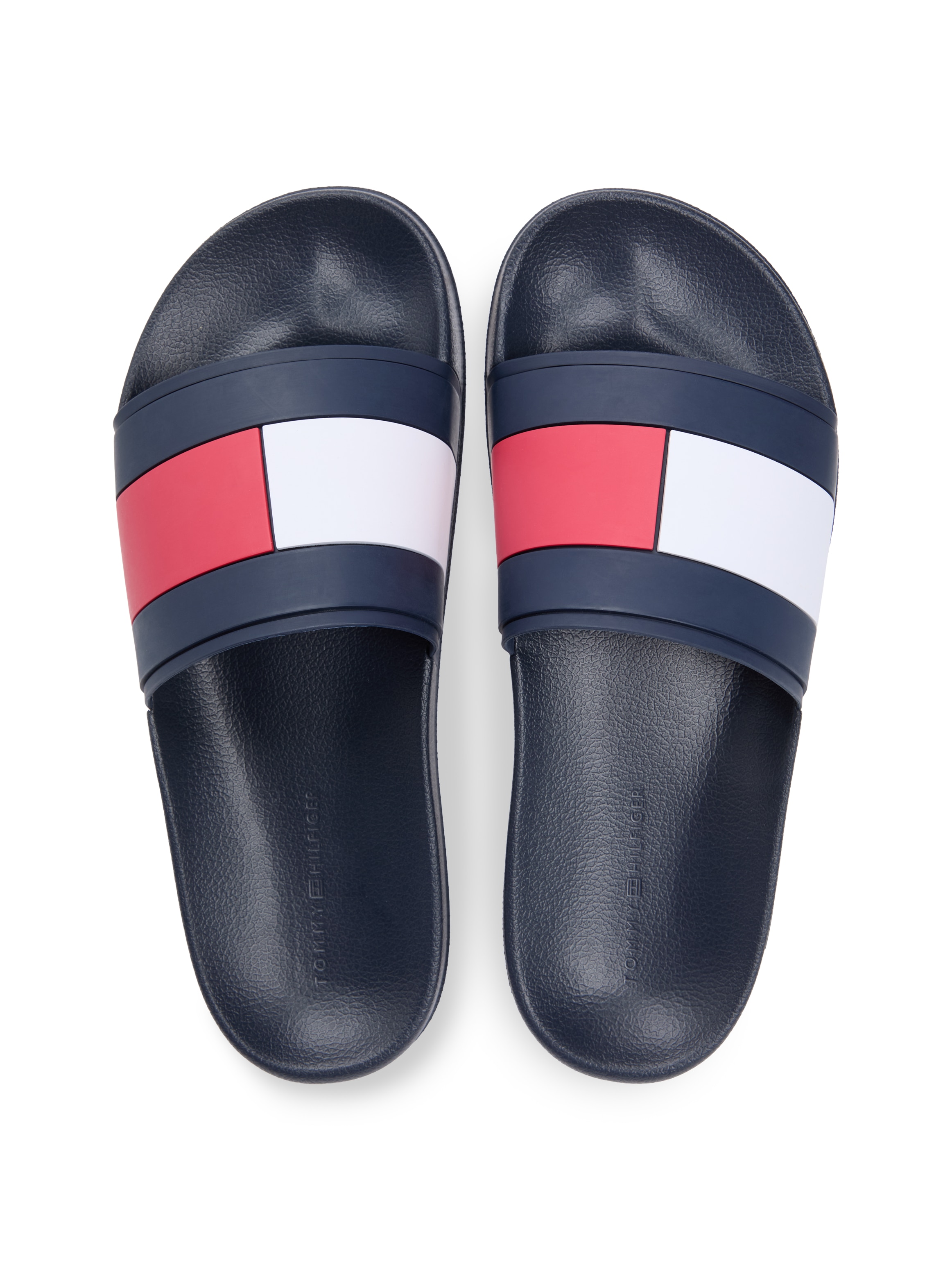 Tommy Hilfiger Pantolette »CORE HILFIGER FLAG POOL SLIDE«  Strandschuh, Flats, Schlupfschuh in typischen Tommy Farben