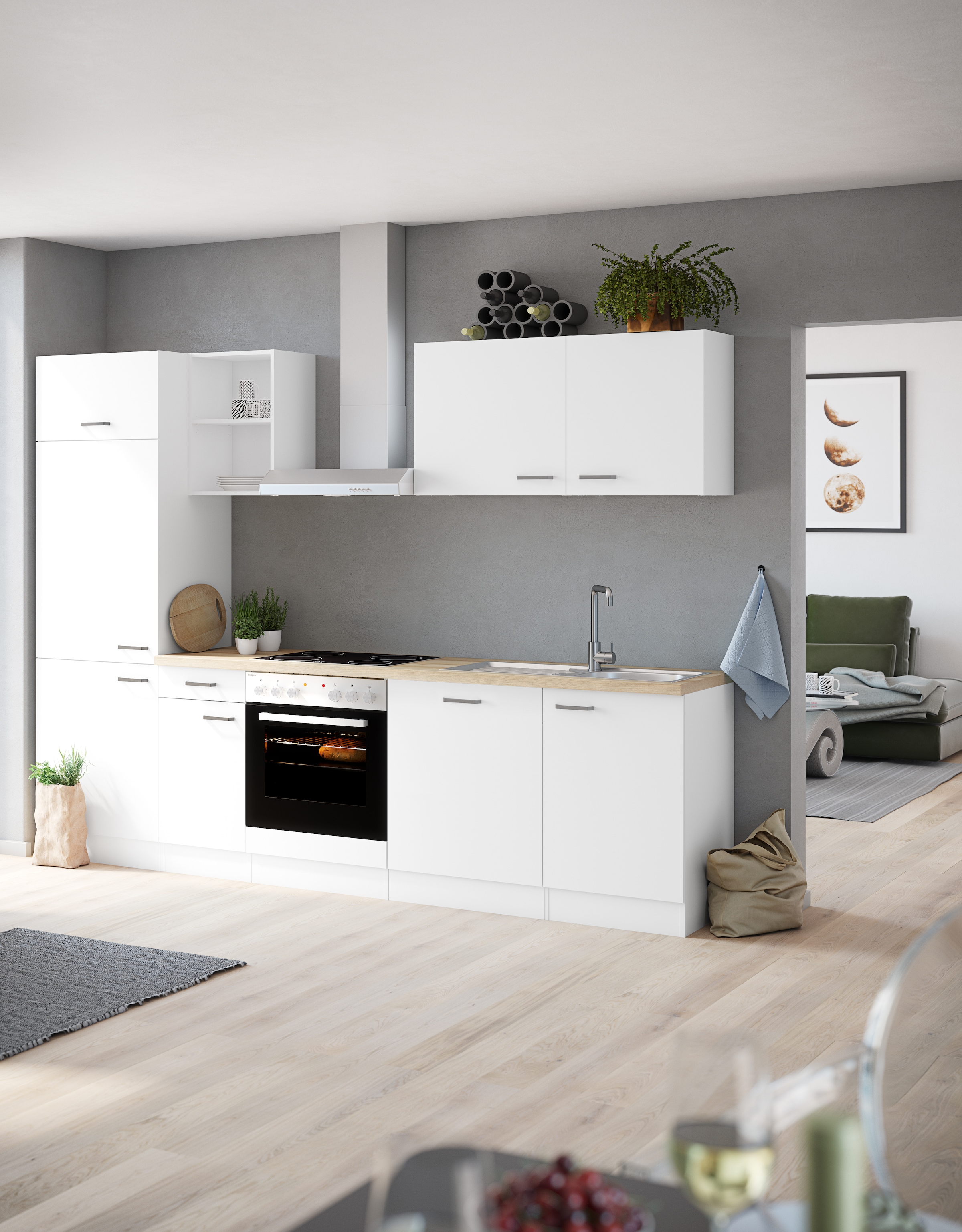 OPTIFIT Küchenzeile »Ester« Breite 270 cm, ohne E-Geräte, Seitenverkehrt stellbar