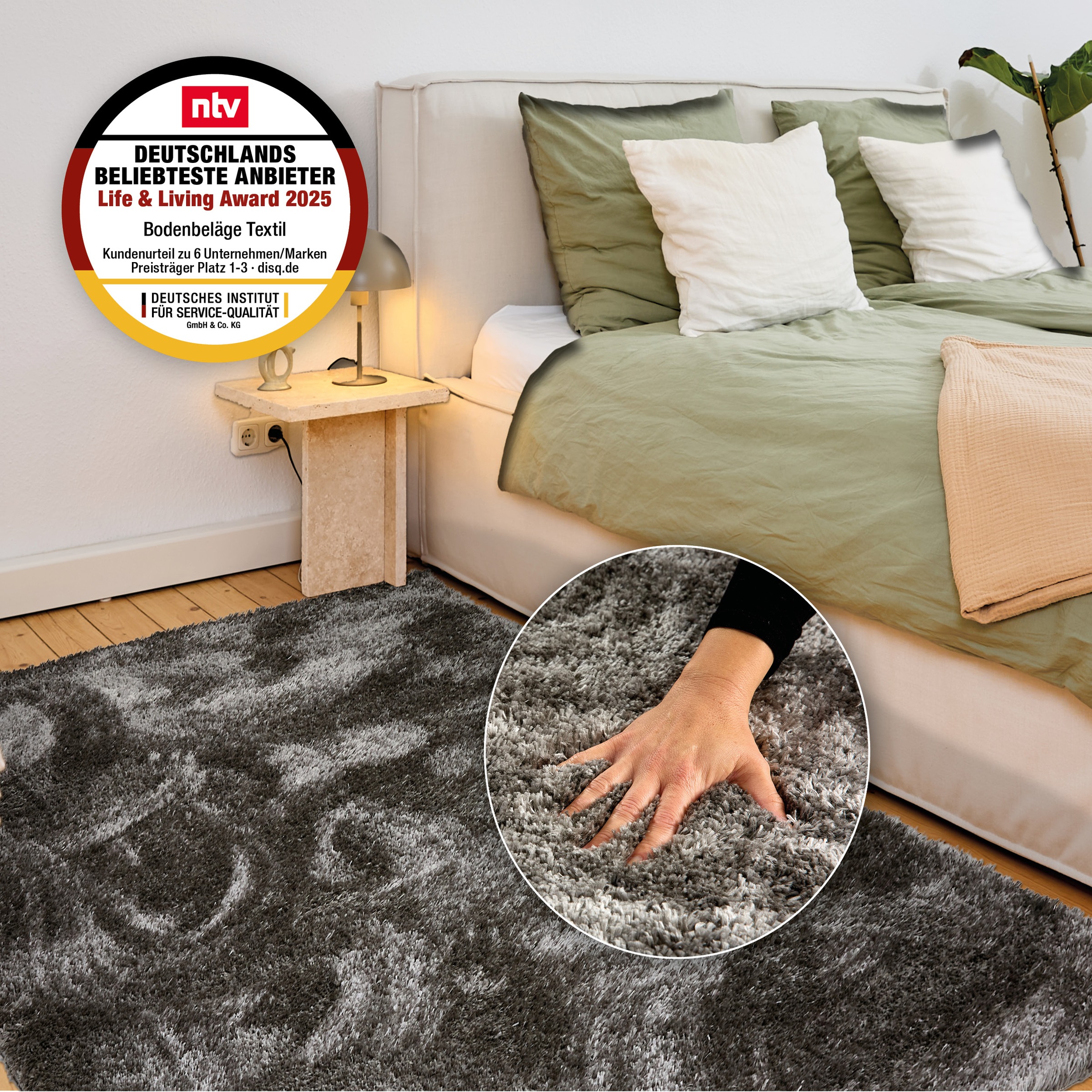 ASTRA Hochflor-Teppich »Paulie 250«, rechteckig, 25 mm Höhe, weicher Langflor, Shaggy, Wohnzimmer, Schlafzimmer