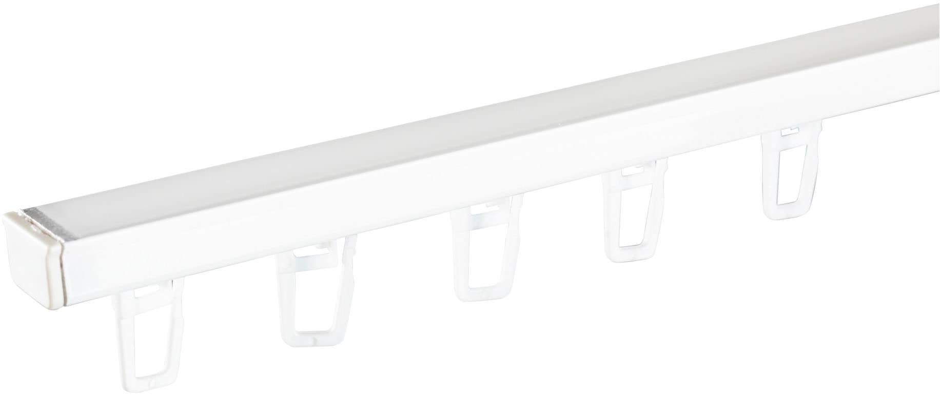 SN DECO GROUP Gardinenschiene "Objektschiene RS" 1 läufig-läufig Fixmaß vorgebohrt, Aluminium, Innenlauf, Vorhangschiene