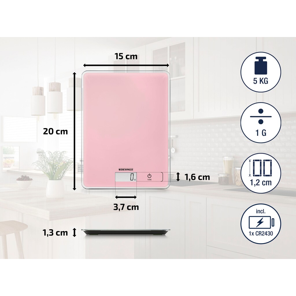 Soehnle Küchenwaage »Compact 300«, LCD Anzeige