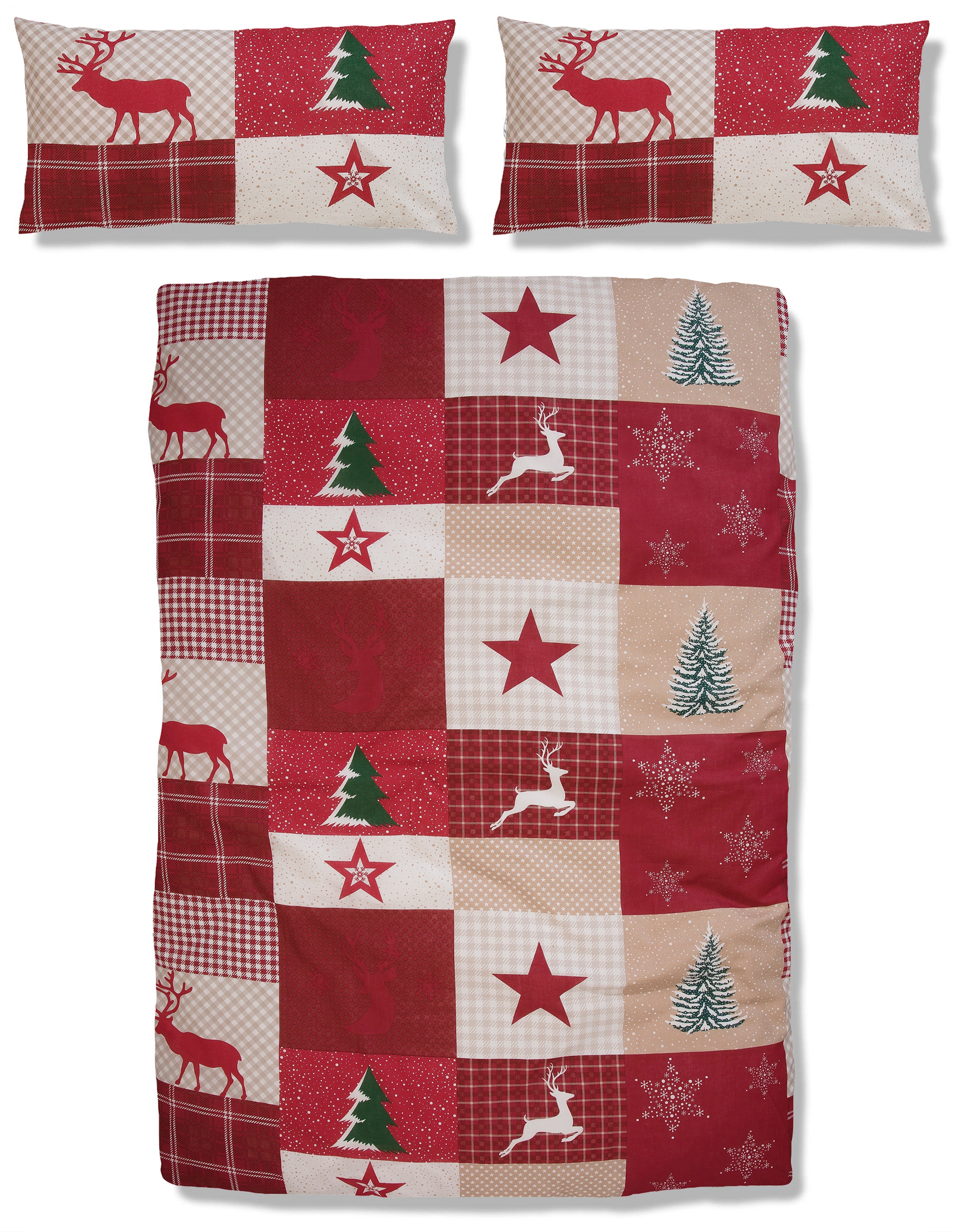 OTTO home Bettwäsche »Nicholas« 2 Stk. Weihnachtsbettwäsche, Winter, in 3 Qualitäten verfügbar