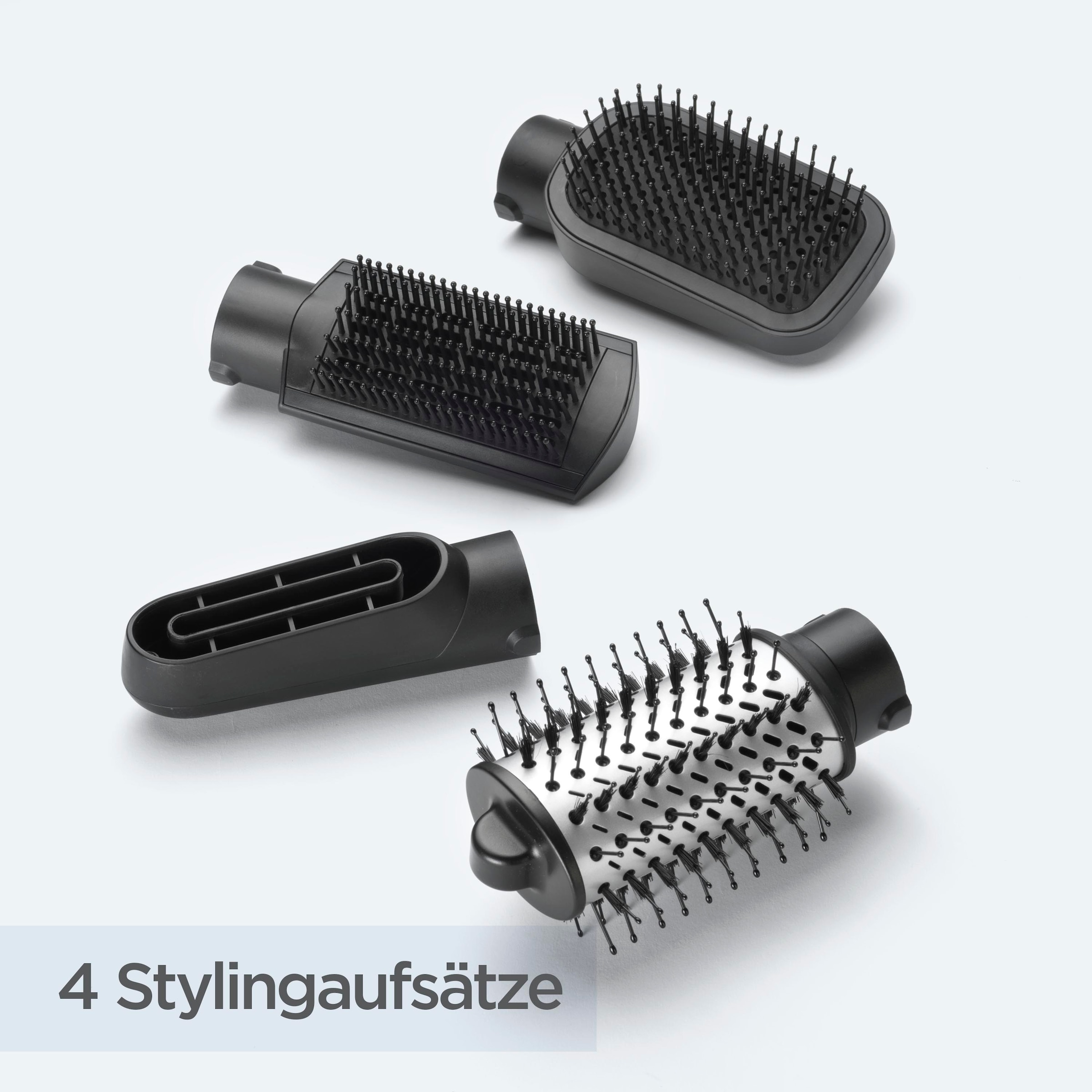 BaByliss Warmluftbürste »BaByliss Hydro Fusion Smooth & Shape 4-in-1 Warmluftbürste, AS774E« 4 Aufsätze Rundbürstenföhn mit Dual-Ionen für Anti-Frizz & 4 Aufsätzen, 1000W