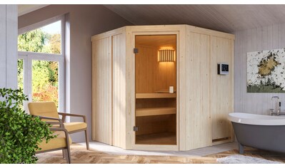 welltime Sauna »Bibi«, (Set), 4,5-kW-Ofen mit ext. Steuerung kaufen