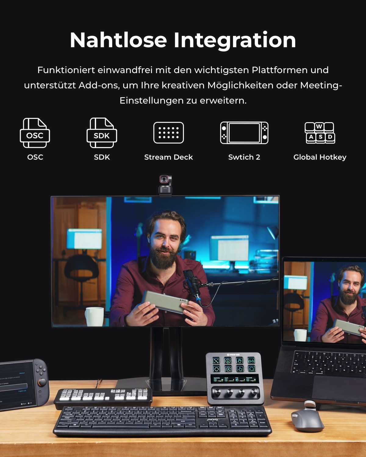 OBSBOT Webcam »OBSBOT TINY 3« 4K Ultra HD