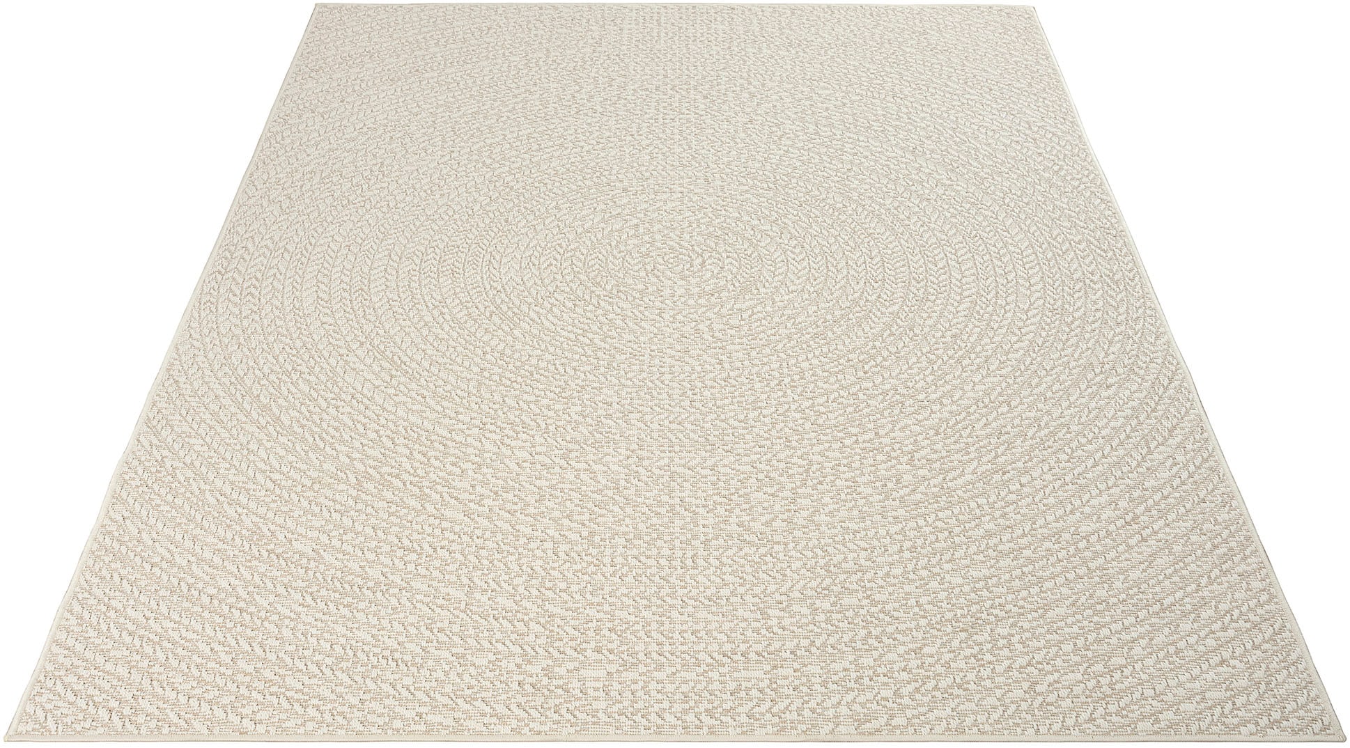 merinos Teppich »Kenzy 5« rund 10 mm Höhe robuster In- und Outdoor Teppich im natürlichen Jute-Look, wetterfest