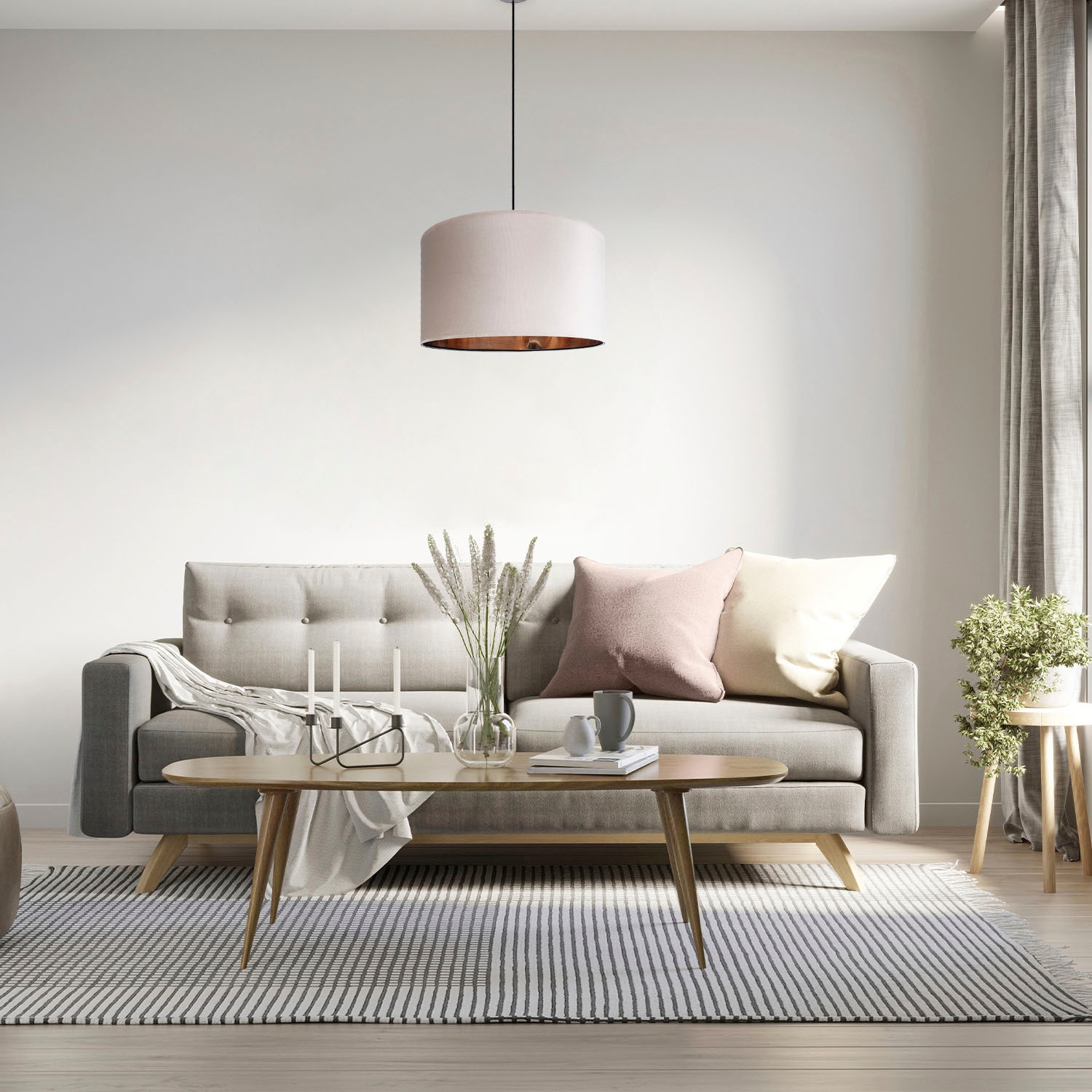 Paco Home Pendelleuchte »Hugo uni Color«, Wohnzimmer Lampenschirm aus  Velour Unifarben Deko E27 Kabel 1,5m online kaufen | mit 3 Jahren XXL  Garantie