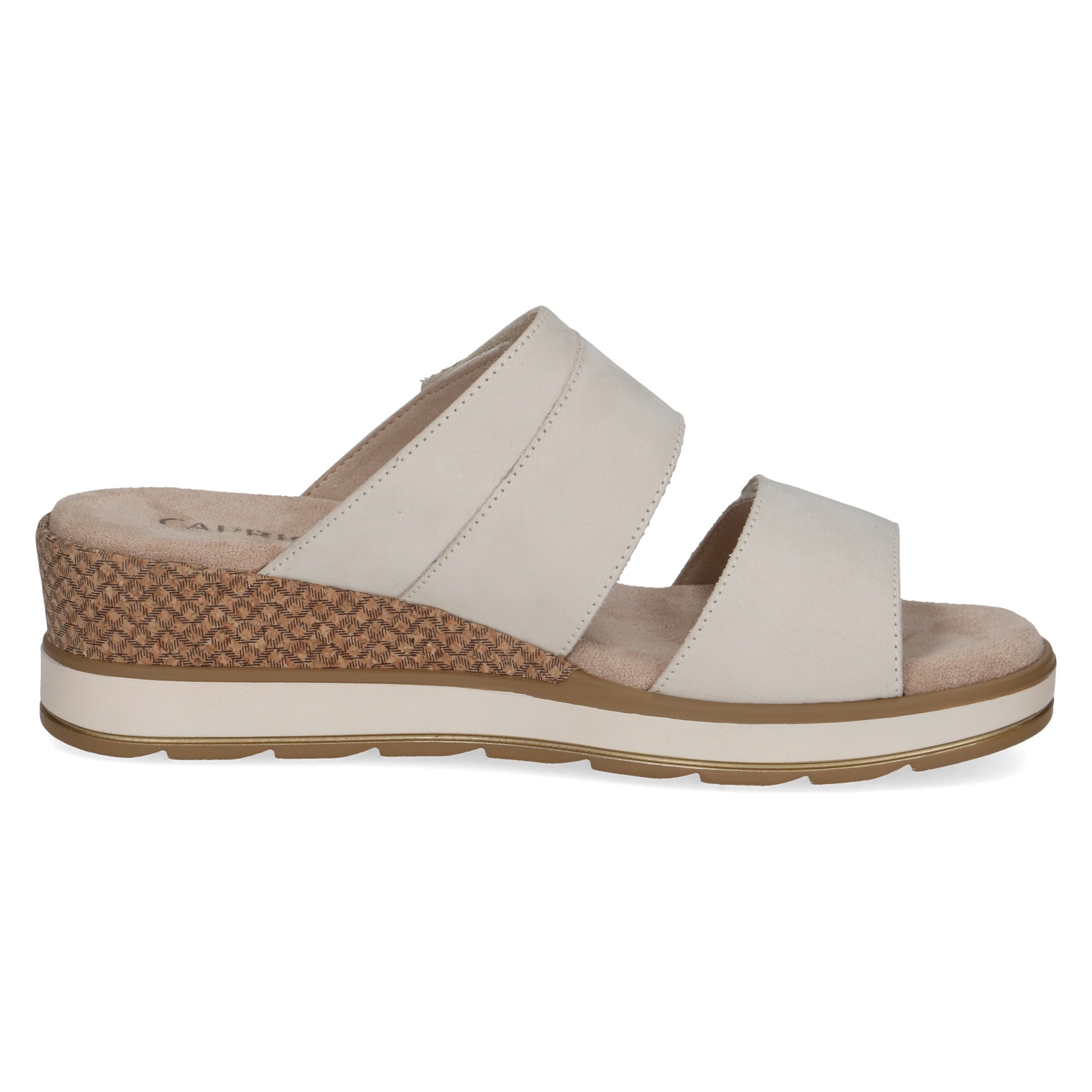 Caprice Pantolette  Keilabsatz, Sommerschuh, Schlupfschuh mit zwei Klettriemen