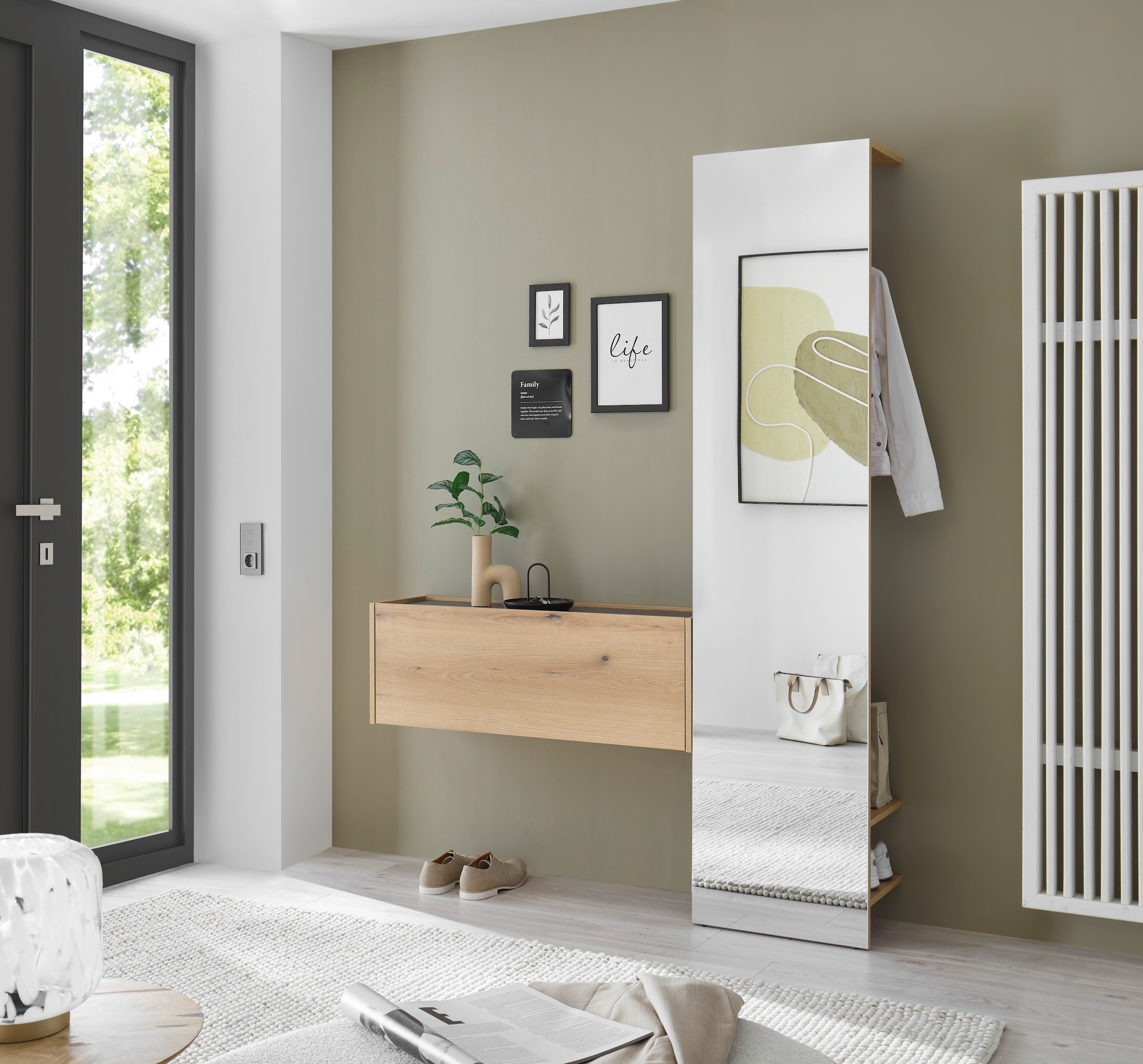 INOSIGN Mehrzweckschrank »GiRON/CiTY, Wandgarderobe in vier Farben, Wandschrank«, zeitloses Design, Breite 100 cm, großes Fach