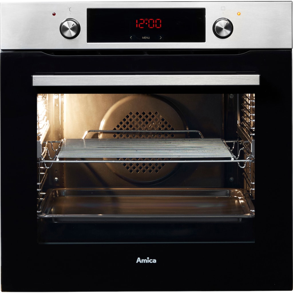 Amica Einbaubackofen »EBX 943 110 E«, EBX 943 110 E, mit 1-fach-Teleskopauszug, Steam Clean