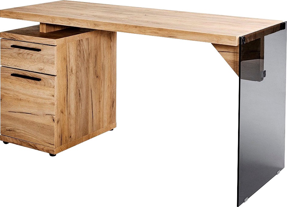 Jahnke Schreibtisch »LUX«, wechselseitig montierbar, Seitenteil aus ESG  Sicherheitsglas auf Rechnung kaufen