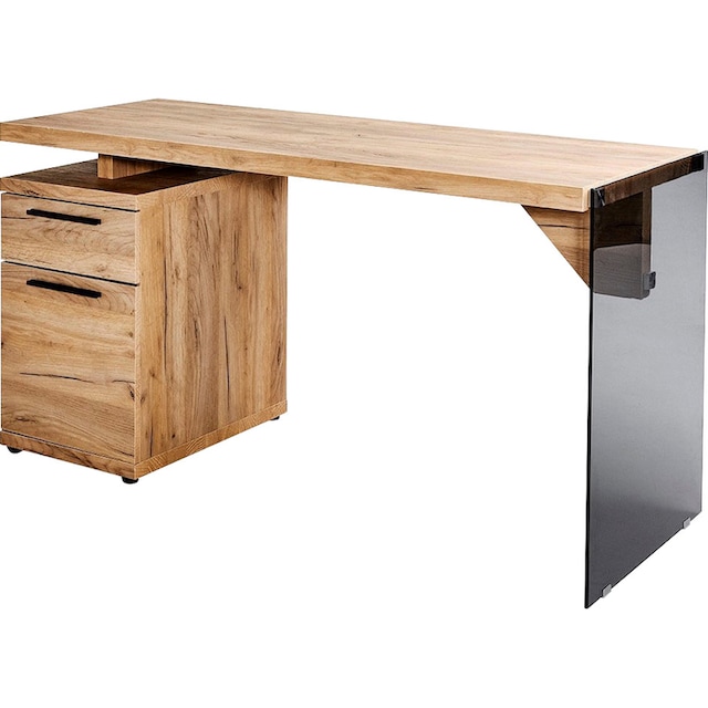Jahnke Schreibtisch »LUX«, wechselseitig montierbar, Seitenteil aus ESG  Sicherheitsglas auf Rechnung kaufen
