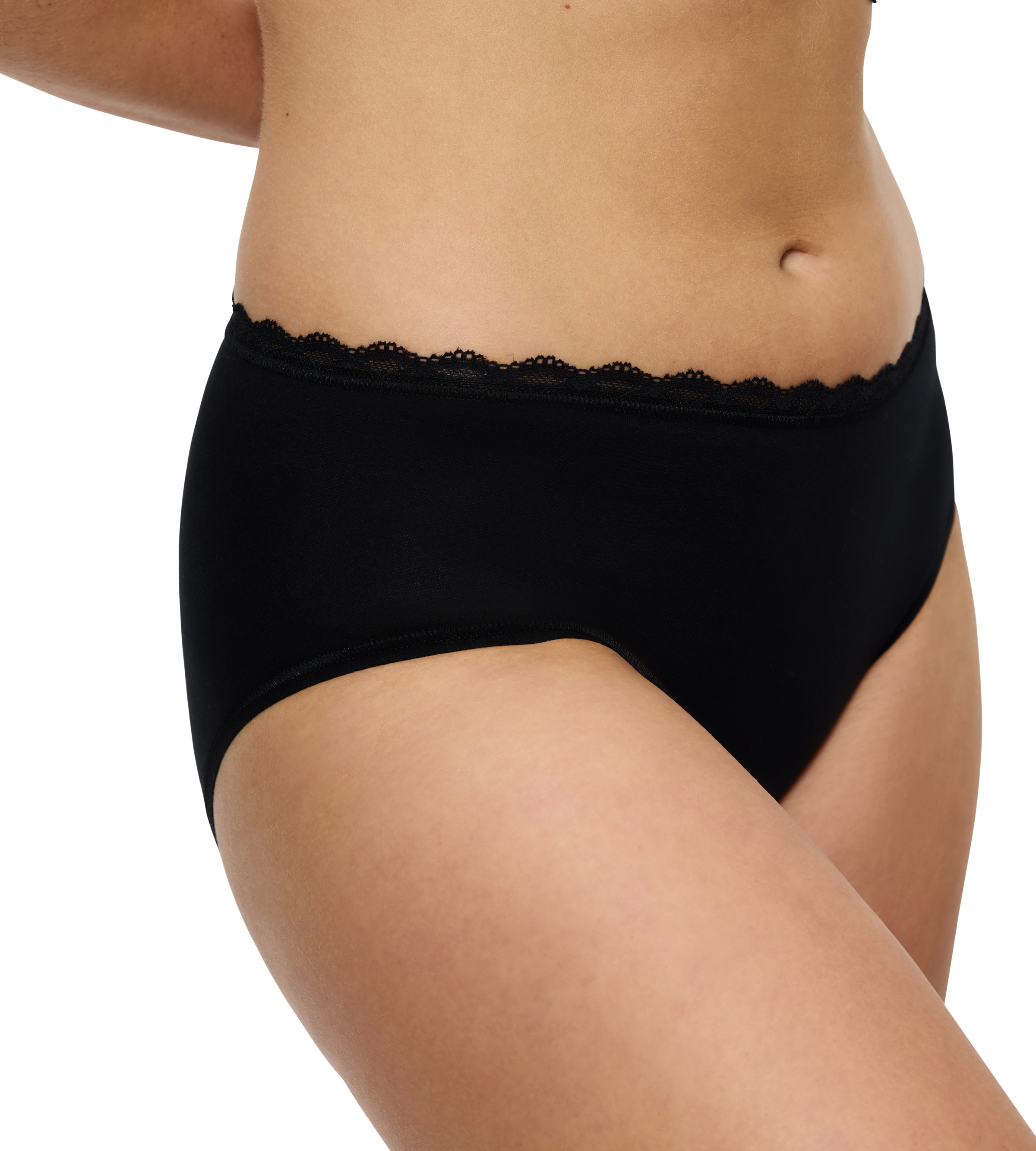 Triumph Midislip »Feel Of Cotton« 2er Pack,  weich, ohne Seitennaht, schmales Spitzenband