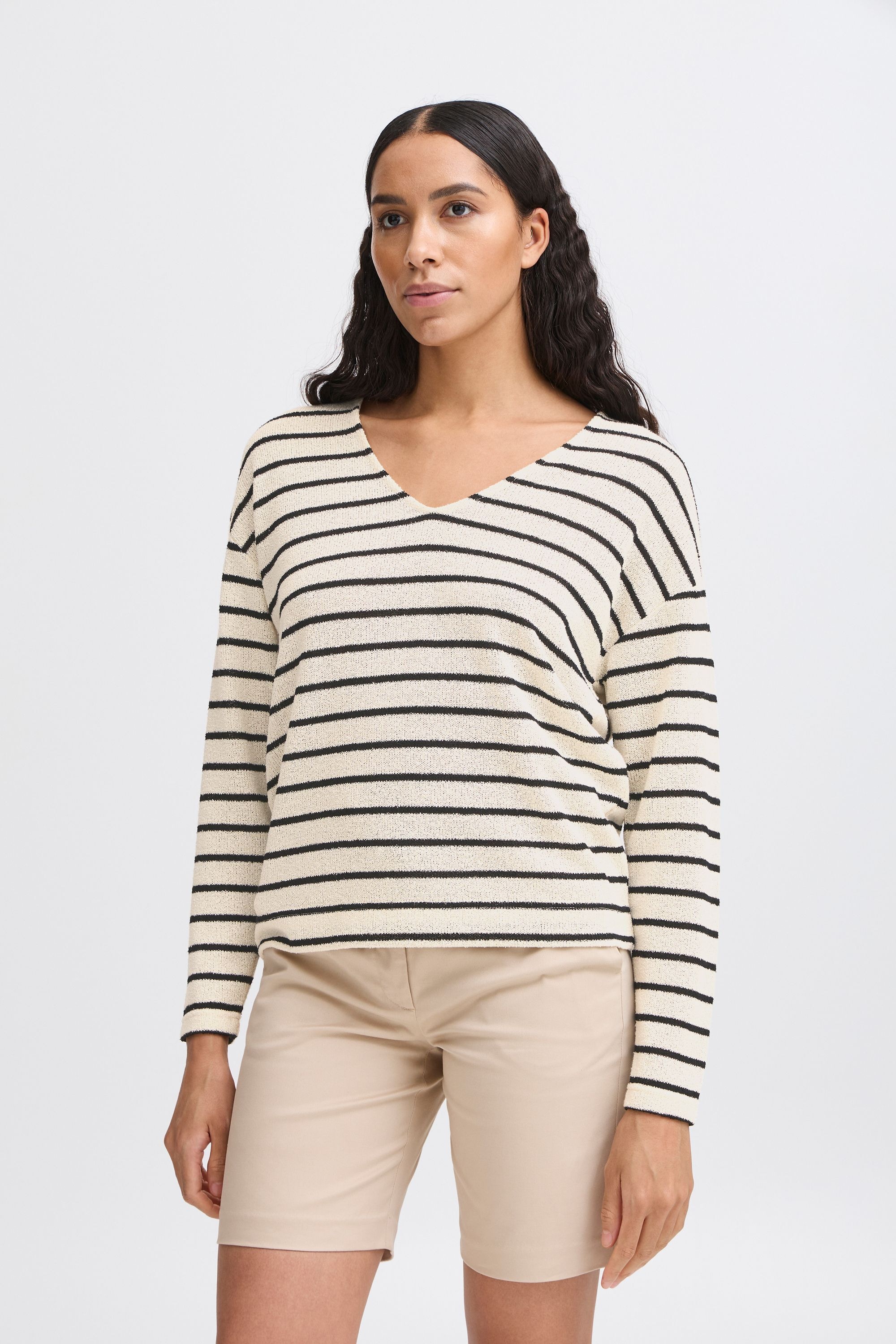 b.young Rundhalspullover »Sweatshirt BYSIF STRIPE«