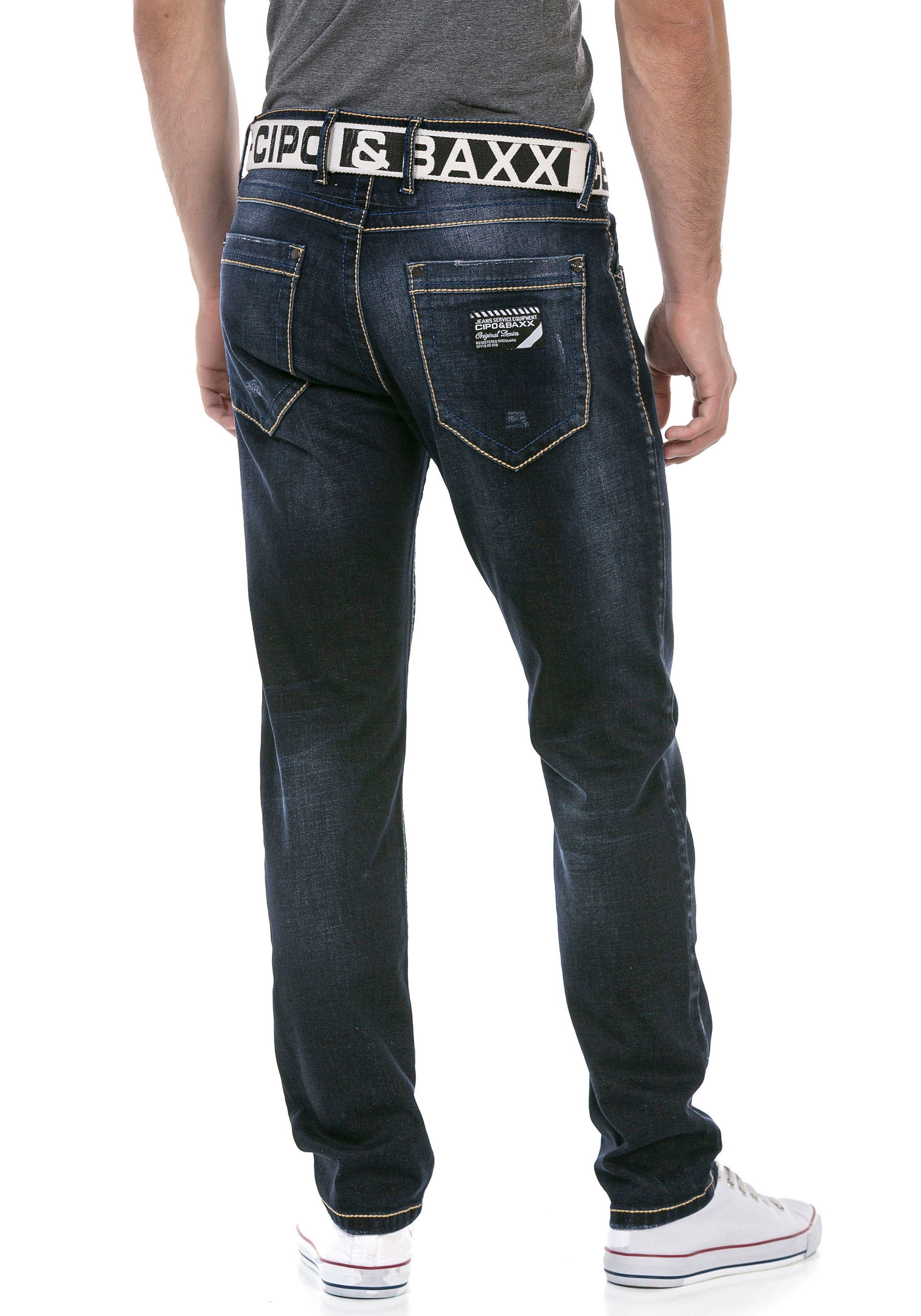 Cipo & Baxx Regular-fit-Jeans, mit markanter Waschung