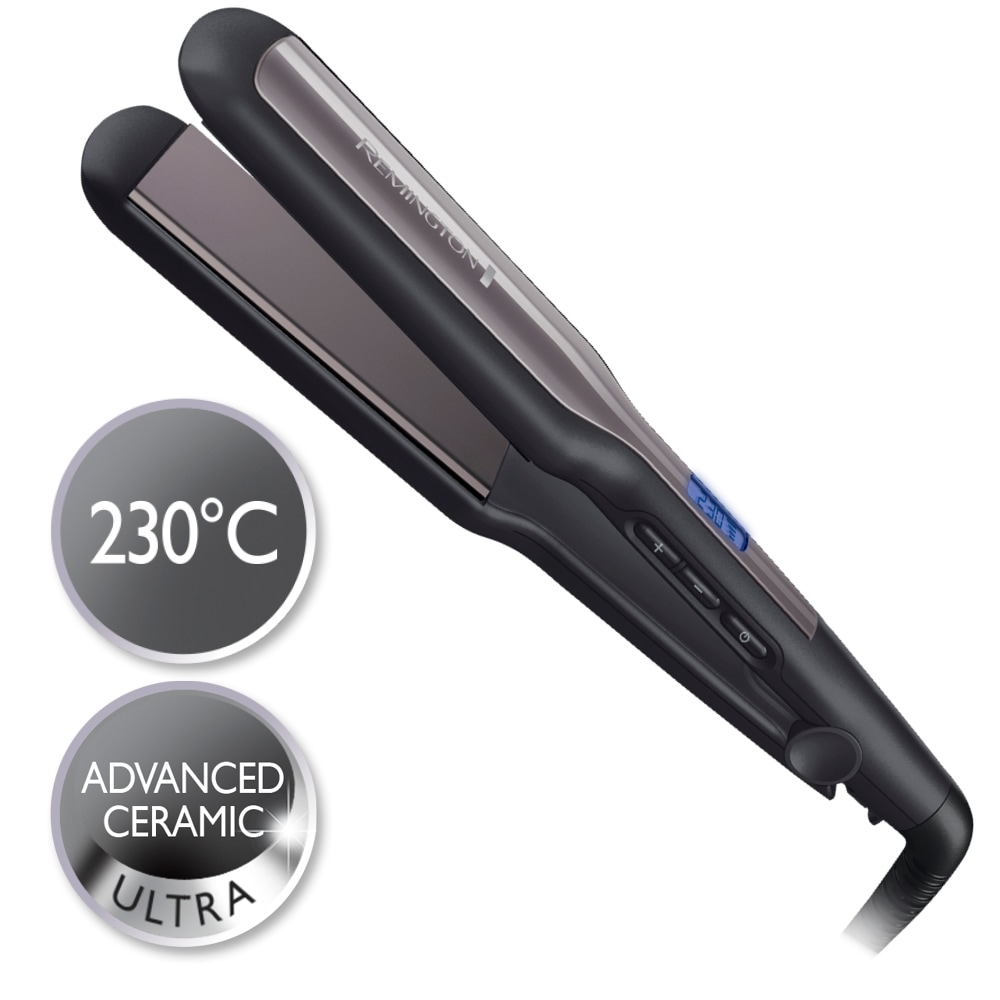 Remington Glätteisen »S5525«, Ultra-Keramik-Beschichtung, Extra breite Stylingplatten, LCD Display, Ultra-Keramikbeschichtung