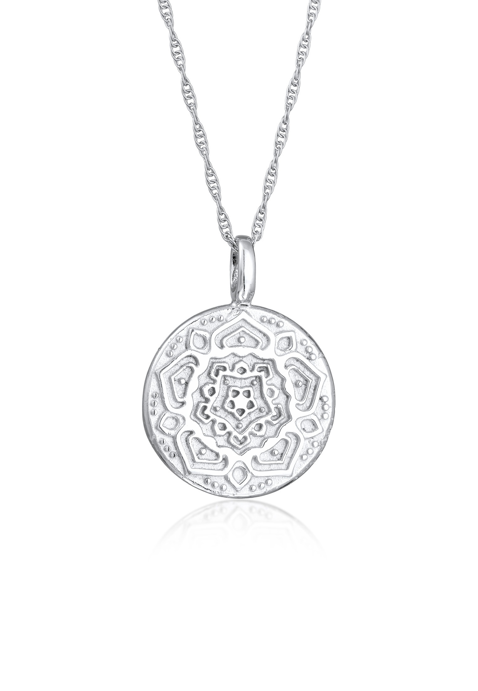 Elli Kette mit Anhänger »Halskette Mandala Anhänger Rund 925 Silber«
