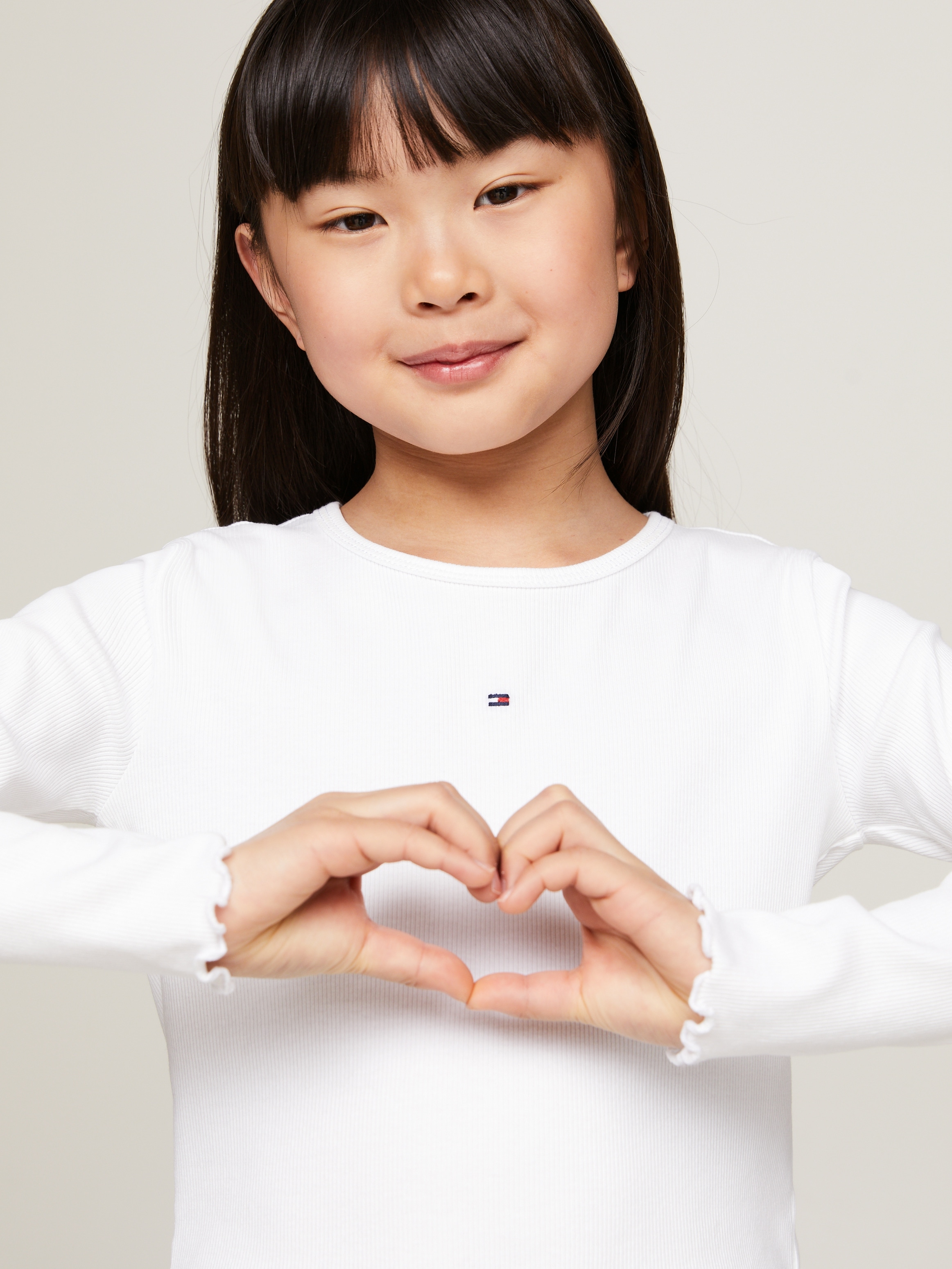 Tommy Hilfiger Langarmshirt »ESSENTIAL RIB TOP L/S«, mit Babylock Saum