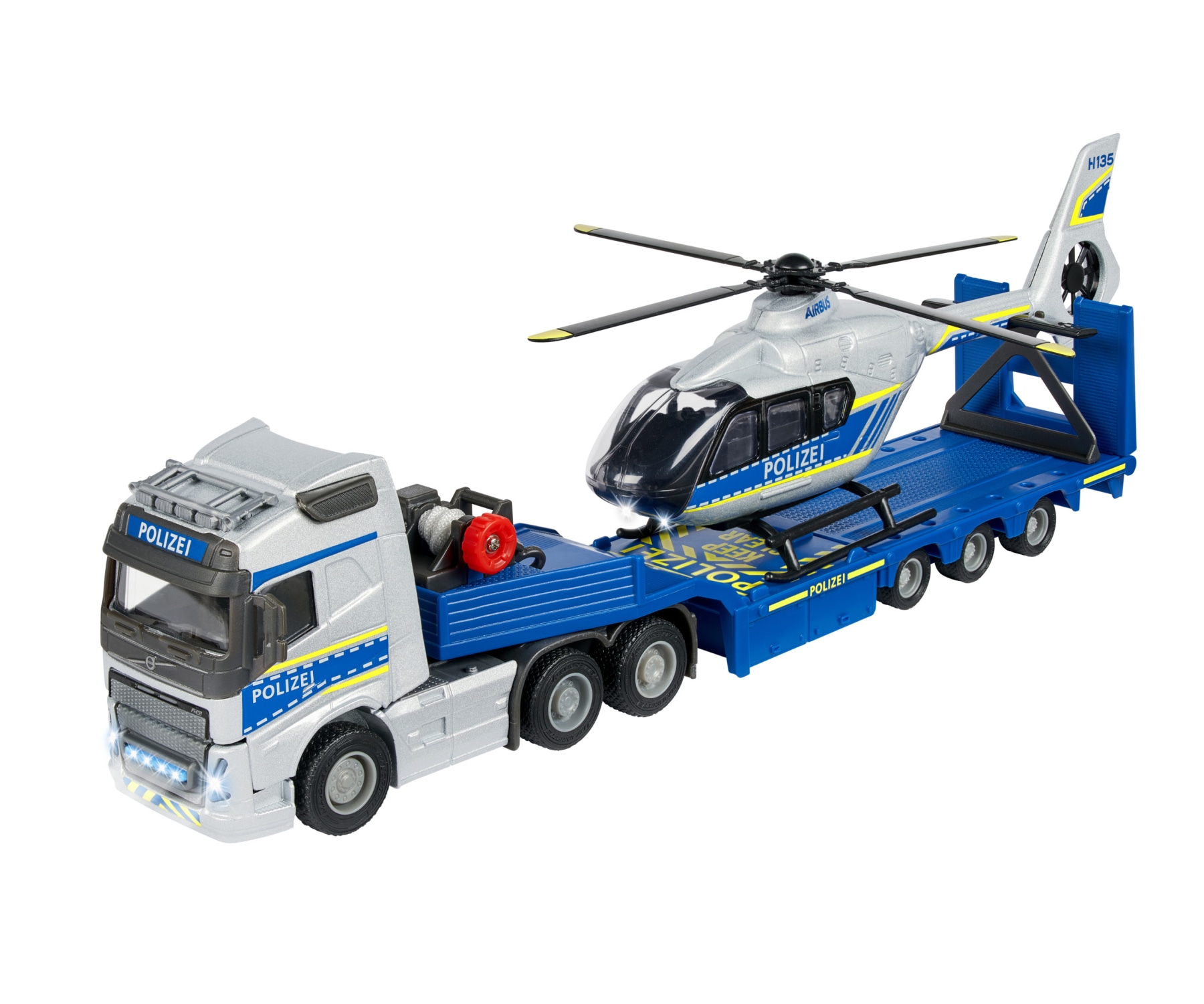 majORETTE Spielzeug-Polizei "Volvo Polizei Truck+Heli"