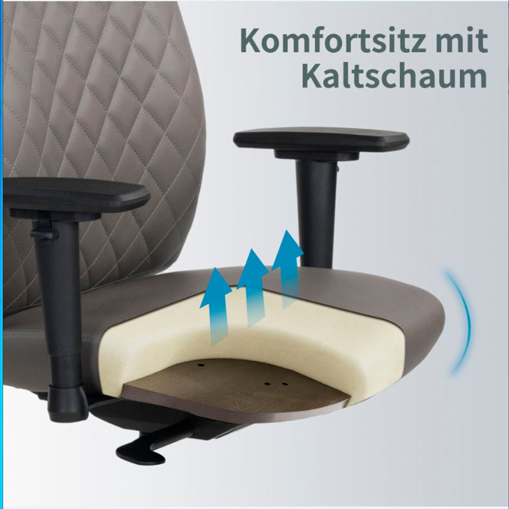 Places of Style Schreibtischstuhl »TEOR«, 1 St., Microfaser, 3-D Armlehnen, Sitztiefen- und höhenverstellung, Lordosenstütze