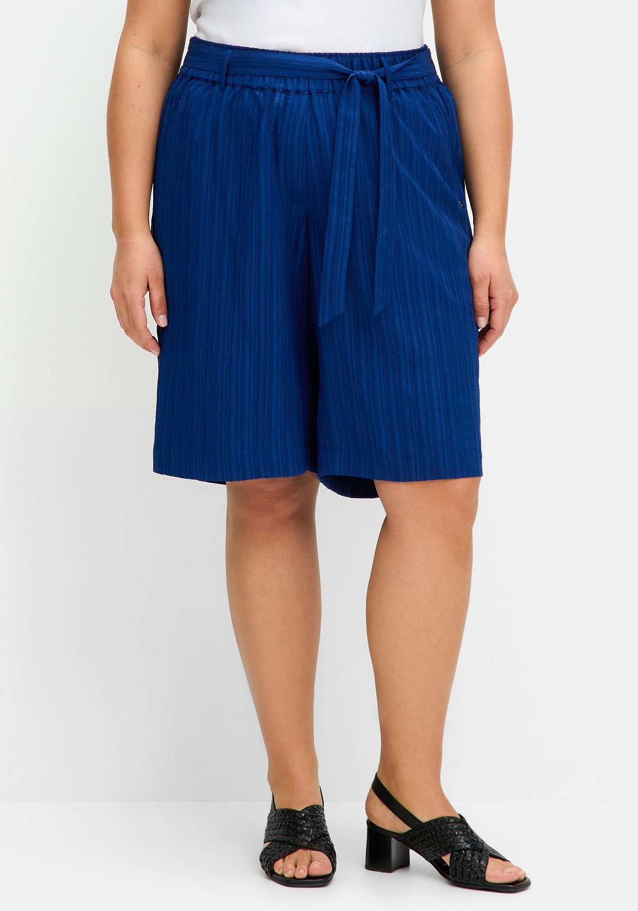 Sheego Bermudas »Bermudas in Struktur-Qualität, mit Schlupfbund«