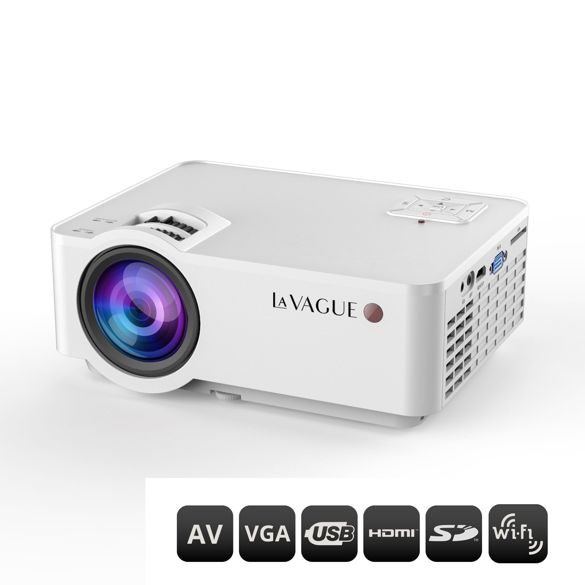 LA VAGUE LCD-Beamer »LED-Projektor LV-HD340 Wi-Fi«, Interner Lautsprecher