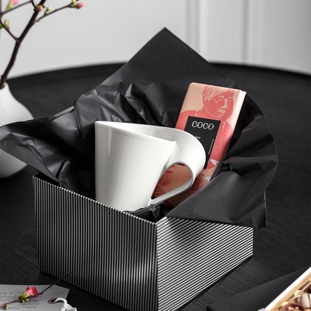 Villeroy & Boch Tasse »Kaffeetassen mit Untertassen NewWave 200 ml 6er Set weiß« Spülmaschinengeeignet, Mikrowellengeeignet