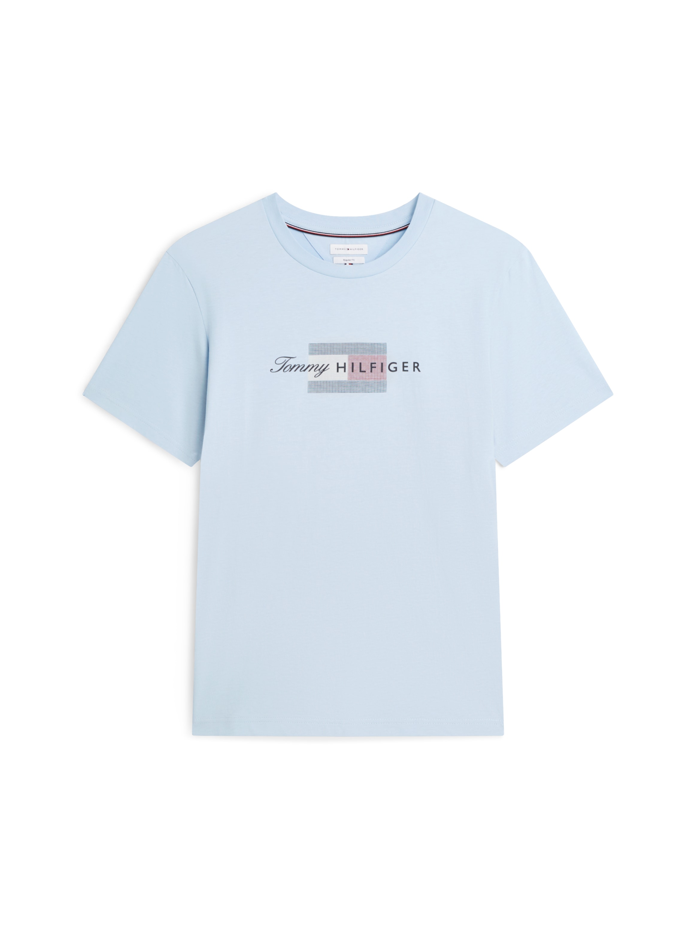 Tommy Hilfiger T-Shirt »SCRIPT FLAG REGULAR TEE« aus Jersey mit Flag-Grafik
