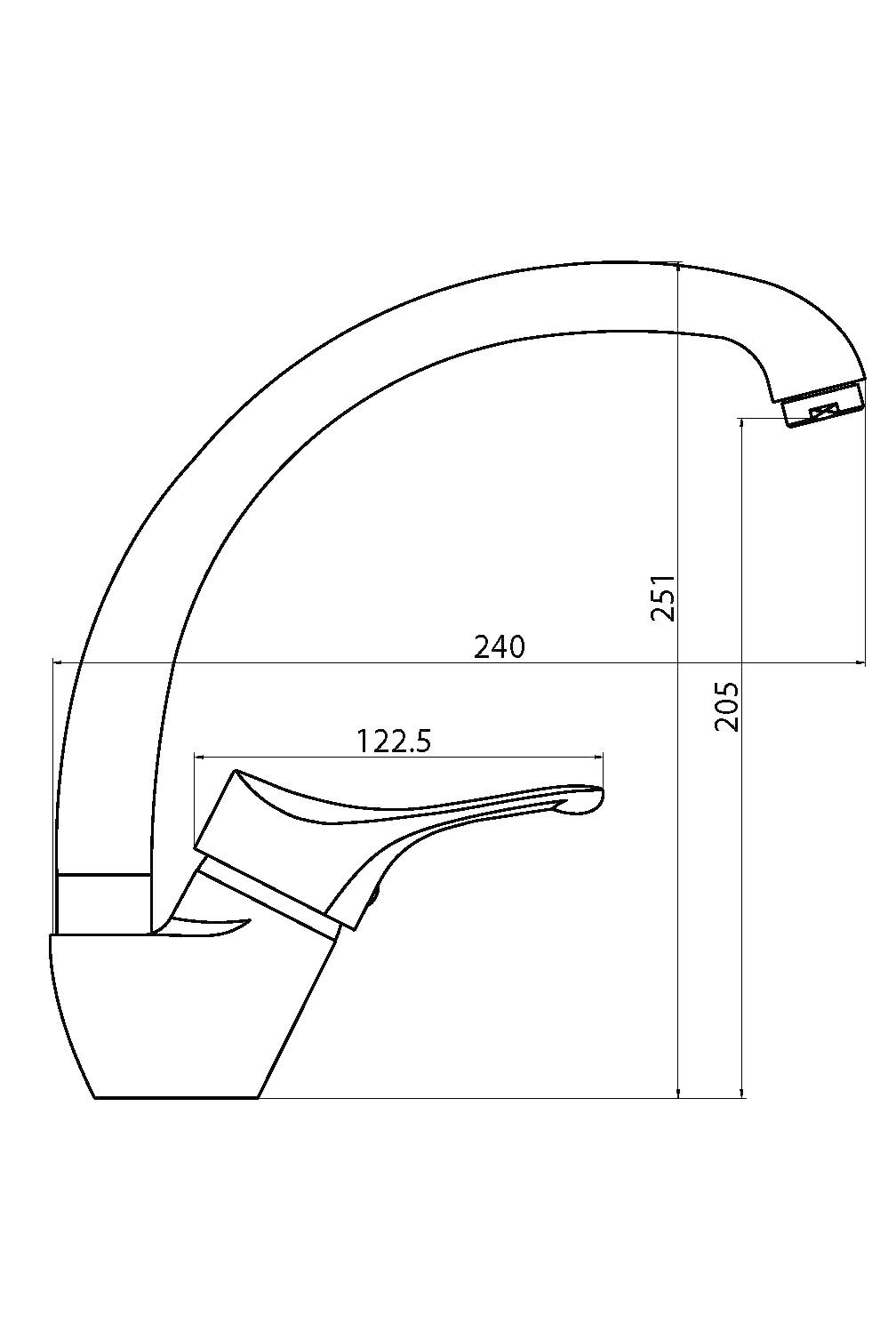 Schütte Spültischarmatur »Attica« 360° schwenkbarer Wasserhahn, Mischbatterie, Chrom, Hochdruck