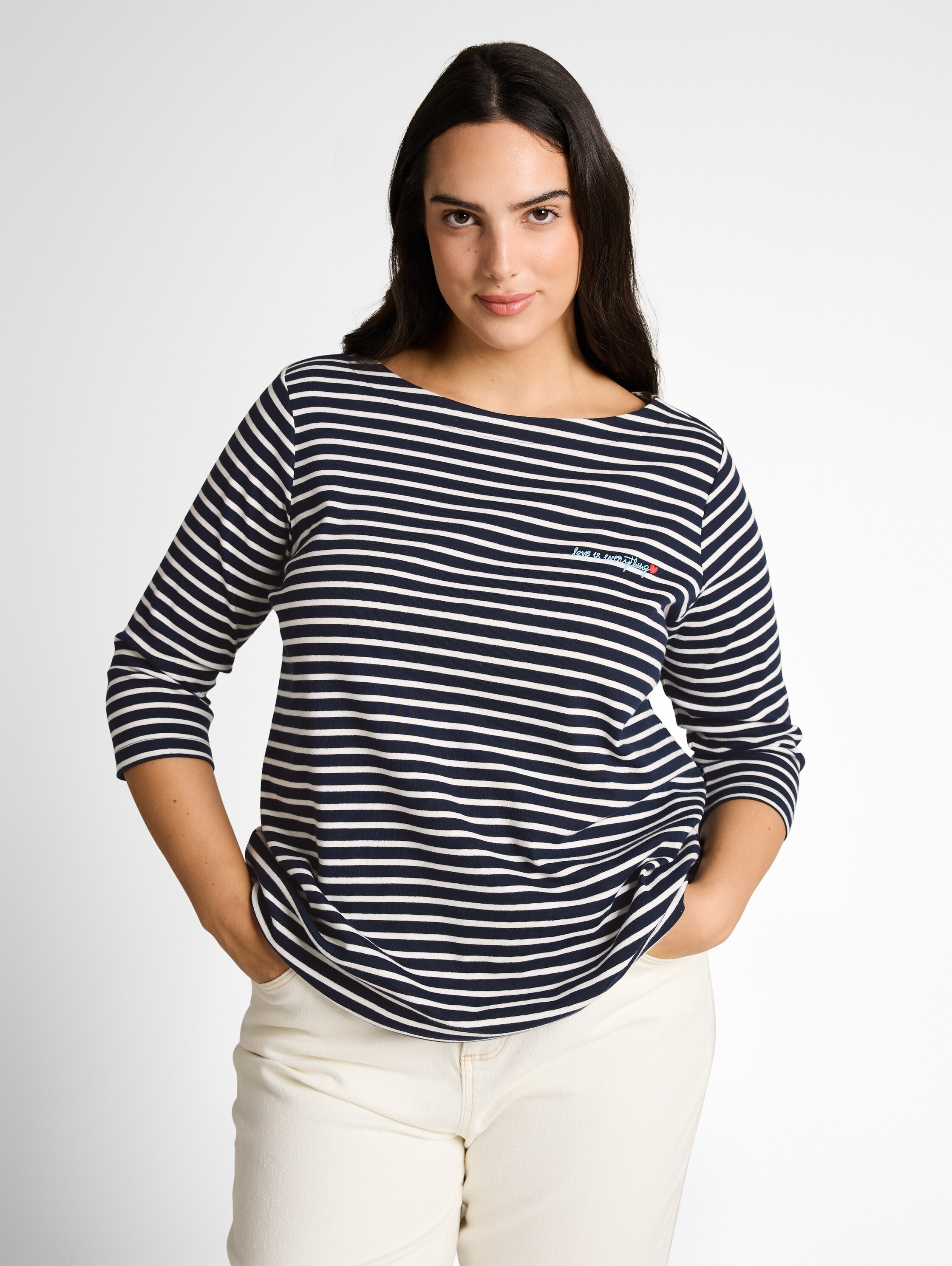 TOM TAILOR PLUS T-Shirt mit Schriftzug