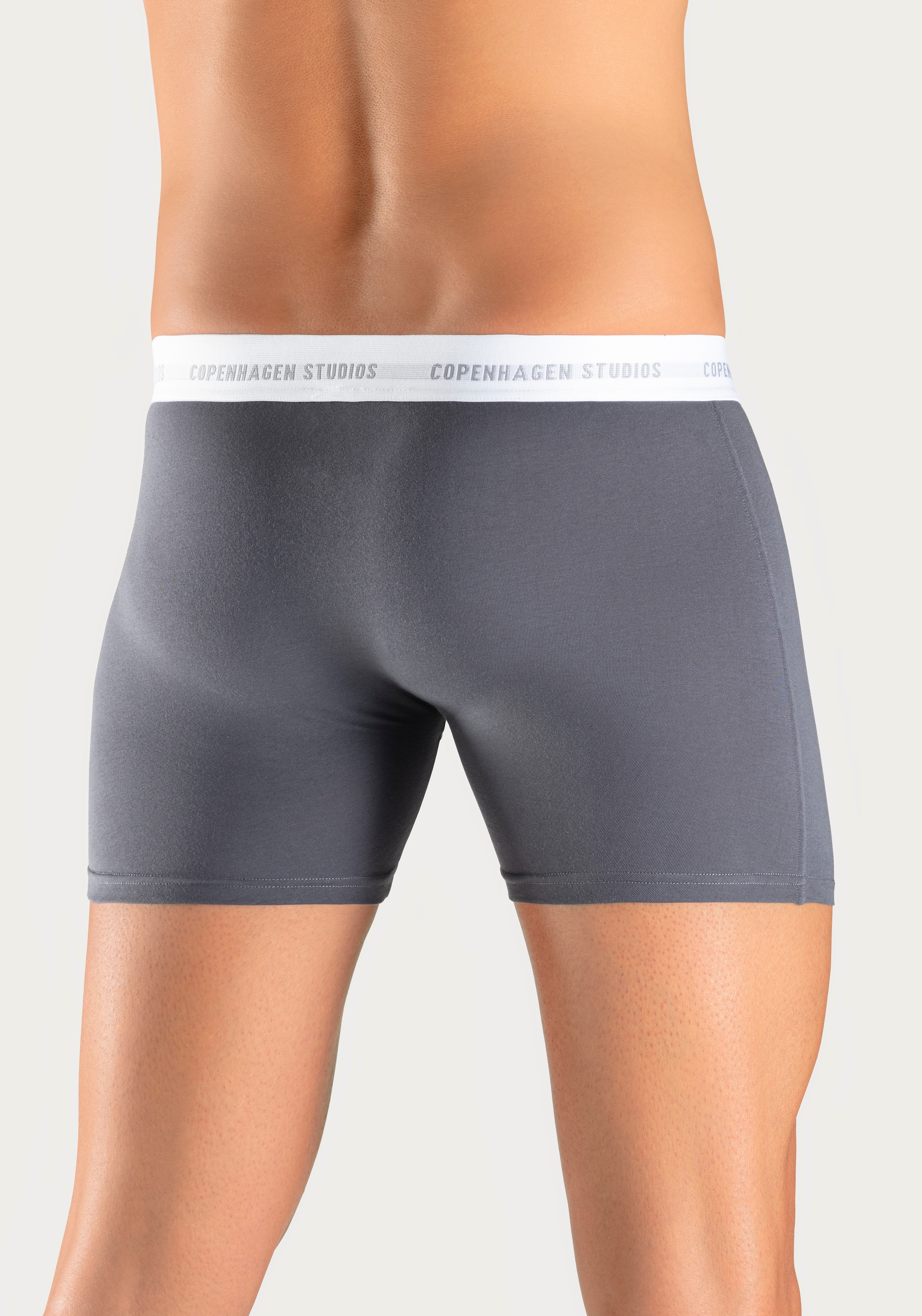 Copenhagen Studios Boxer »Boxershorts für Herren«, (Packung, 3 St., 3er-Pack), mit längerem Bein und Logobund