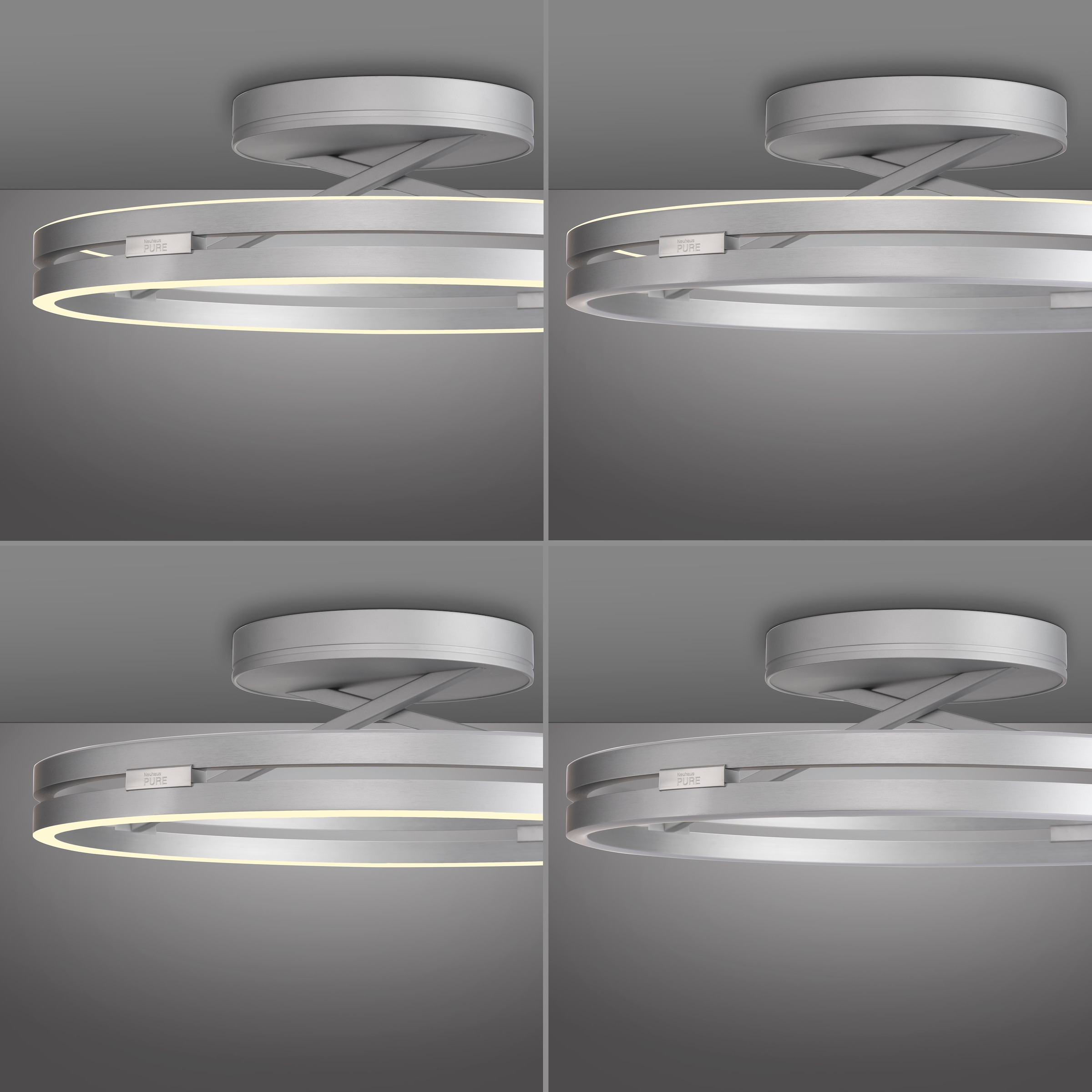 Neuhaus PURE LED Deckenleuchte »PURE Loop« LED-Board 1 Stk. warmweiß - kaltweiß Dimmbar über Fernbedienung, CCT, separat steuerbar