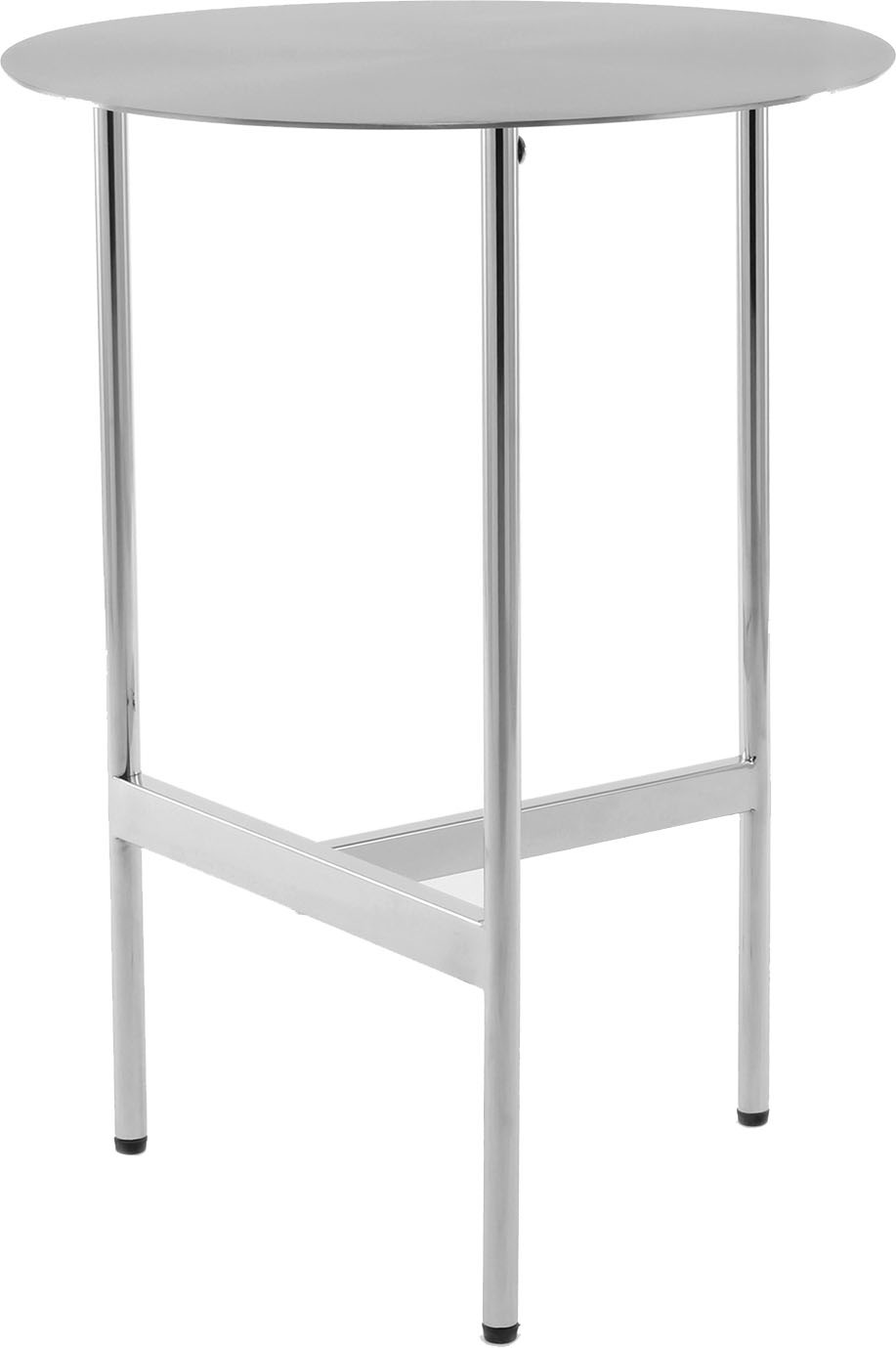 Kayoom Beistelltisch »Pero 125, Minimalistisches Design, Passt zu jedem Einrichtungsstil« 1 Stk. tlg. Gestelldesign aus Edelstahl, runde Ablagefläche, minimalistisch