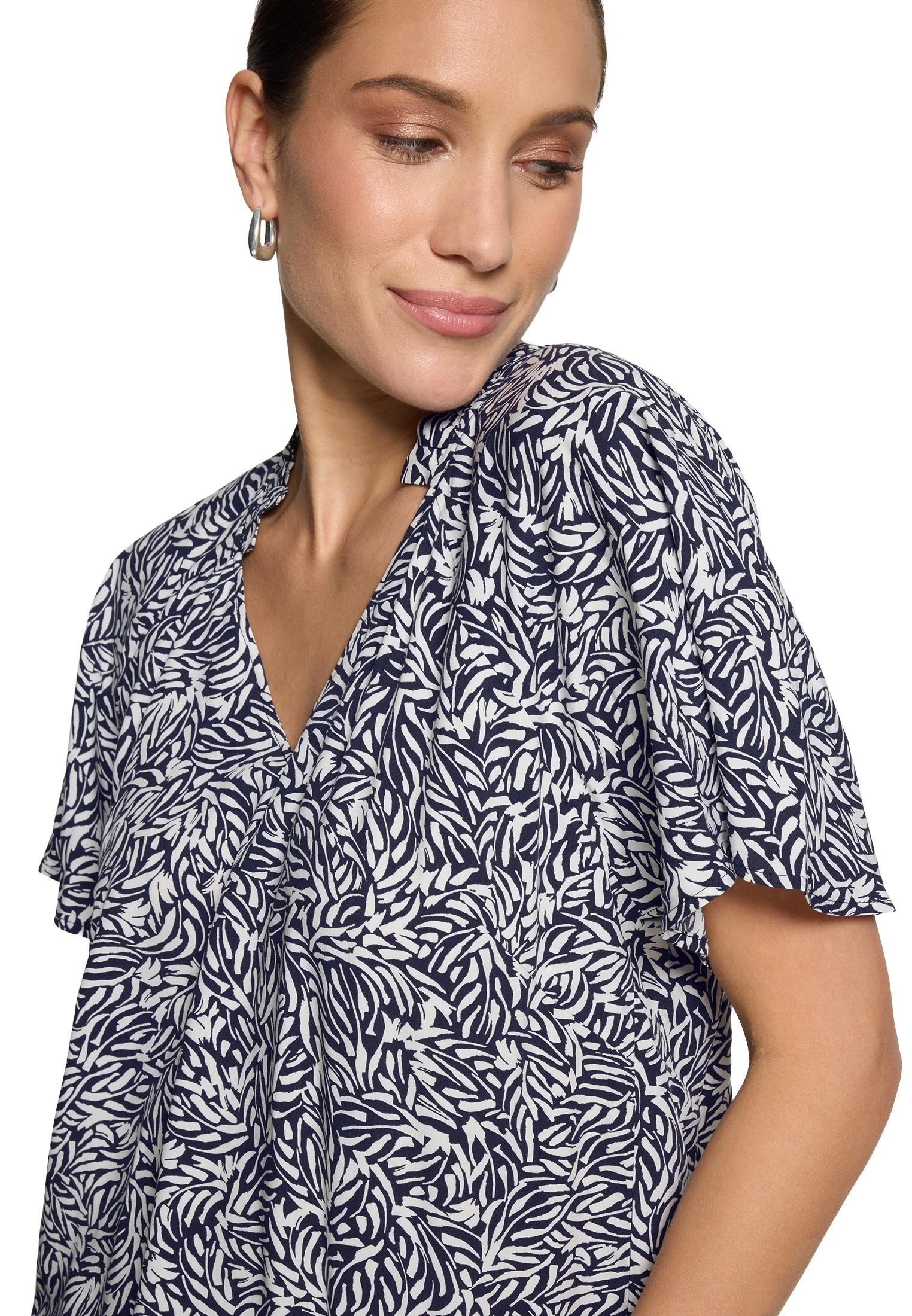 Zero Kurzarmbluse »Kurzarm-Bluse mit Print.«