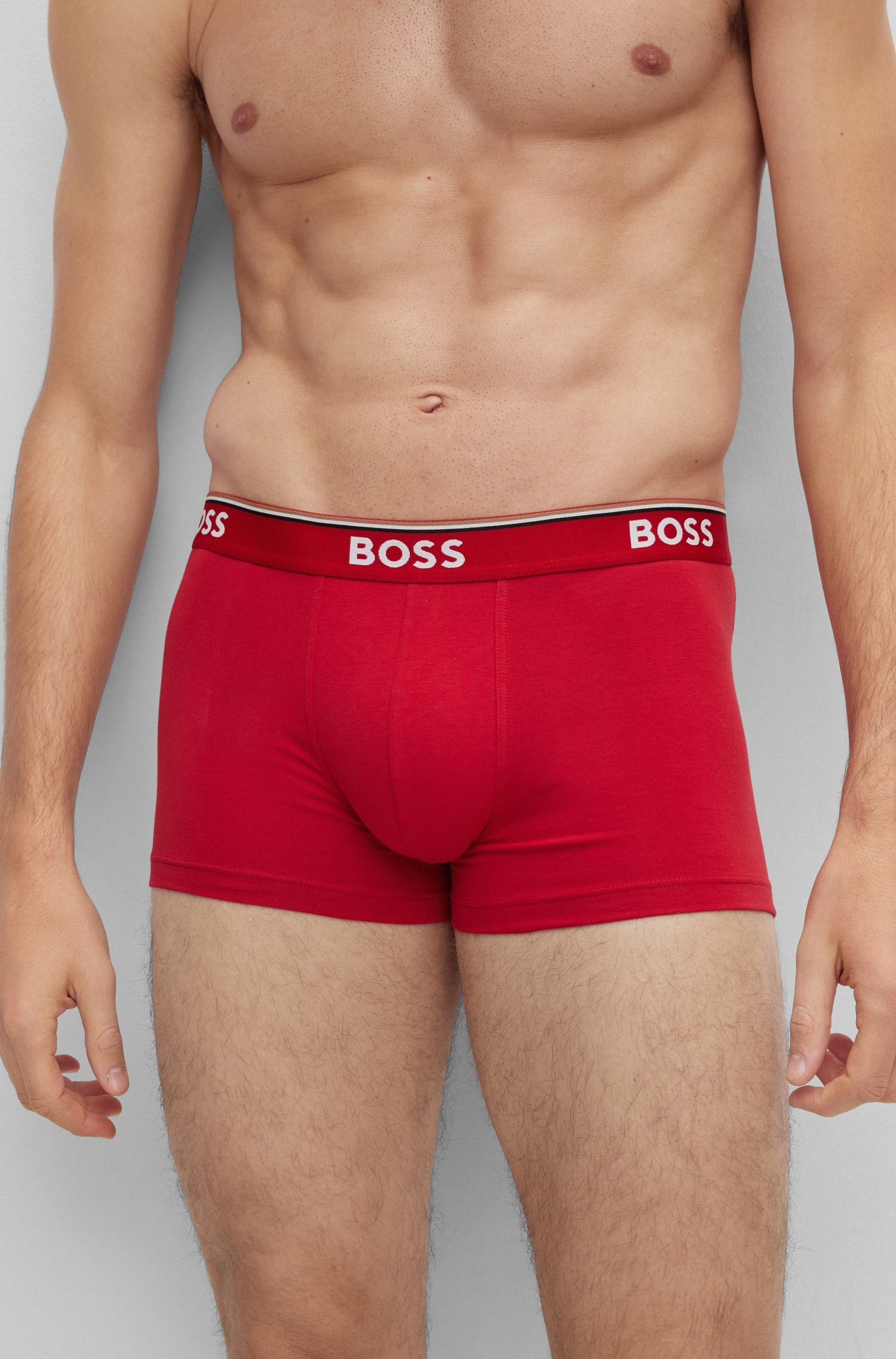 BOSS Boxer »TRUNK 3 PACK«, (3 St.), BOSS Schriftzug auf dem Bund