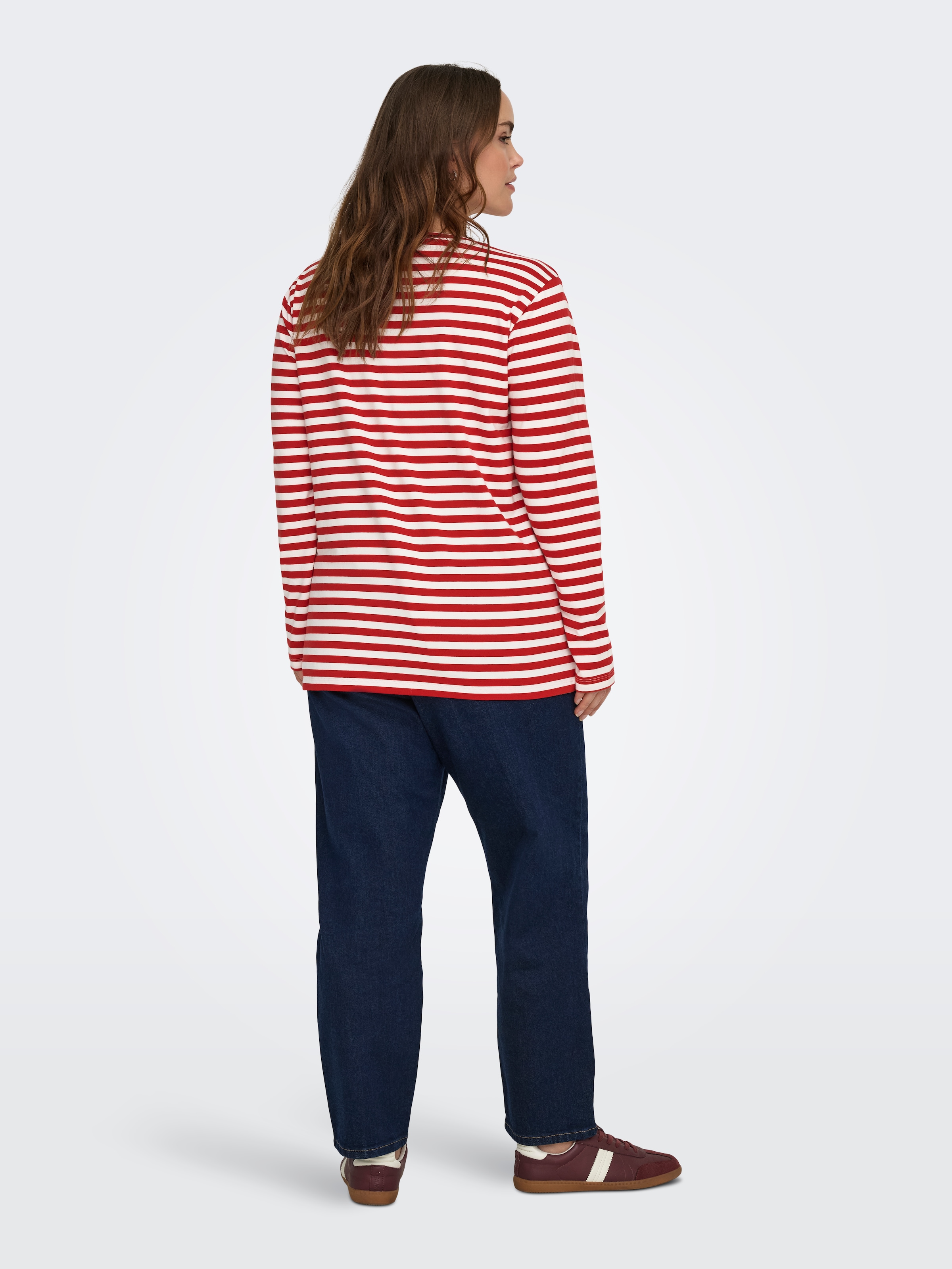 ONLY CARMAKOMA Langarmshirt »CARBODIL L/S O-NECK BLOUSE JRS« Materialmix, regular fit