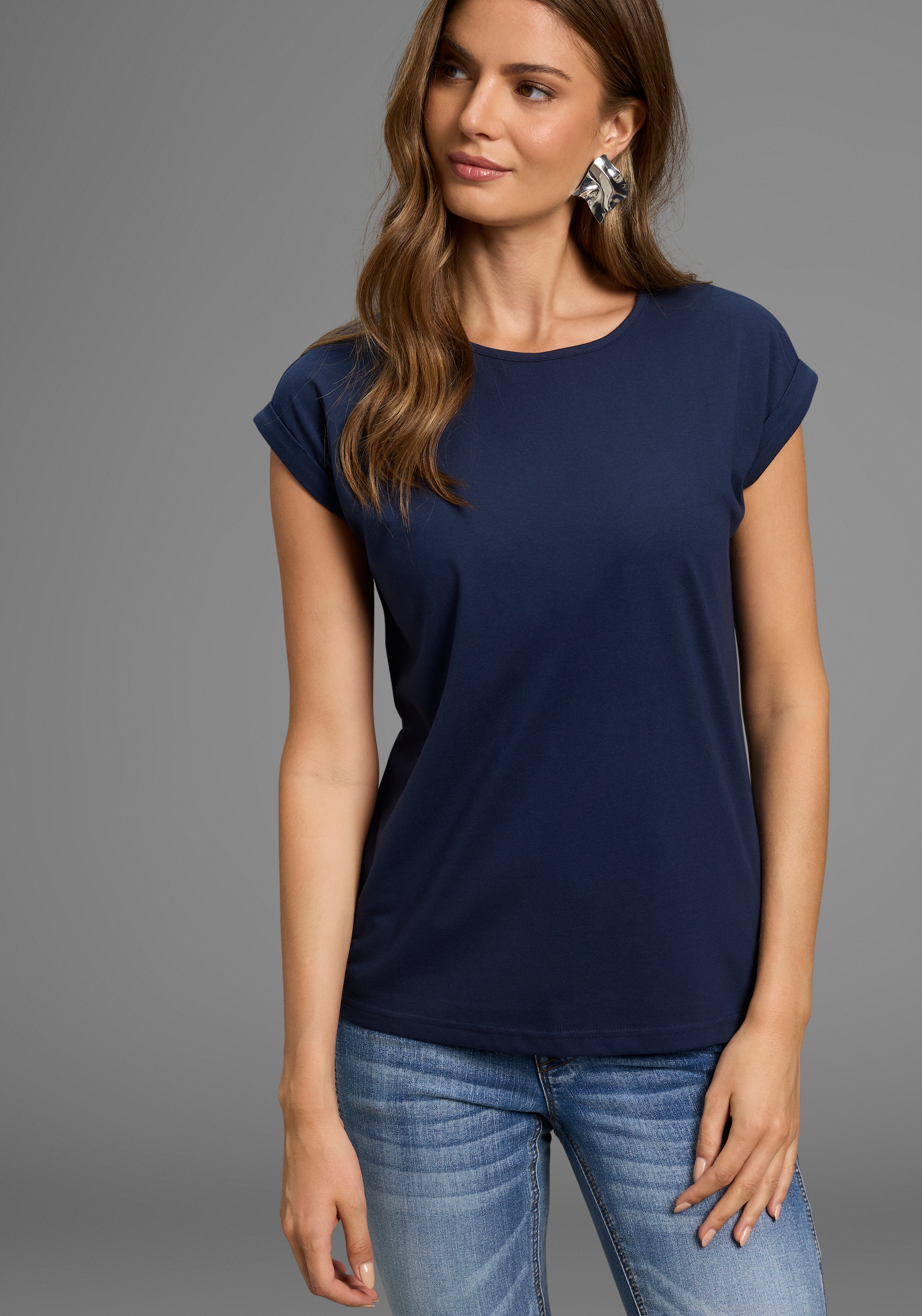Boysen's T-Shirt, (Packung), Kurzarm, basic, Rundhalsausschnitt - NEUE FARBEN