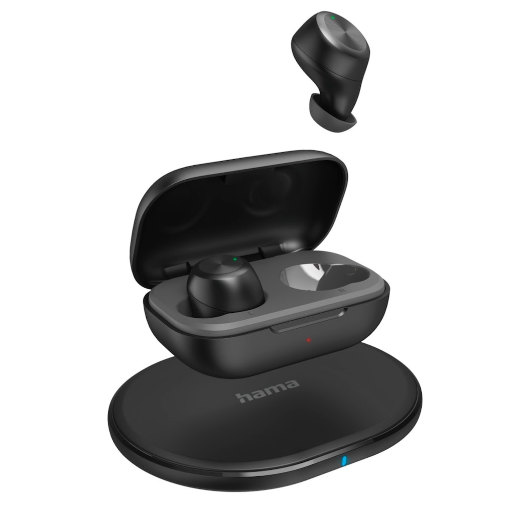 Hama Bluetooth-Kopfhörer »True-Wireless-Kopfhörer (mit kabellosem Ladegerät, In Ear, 12 h Akku)«, True Wireless