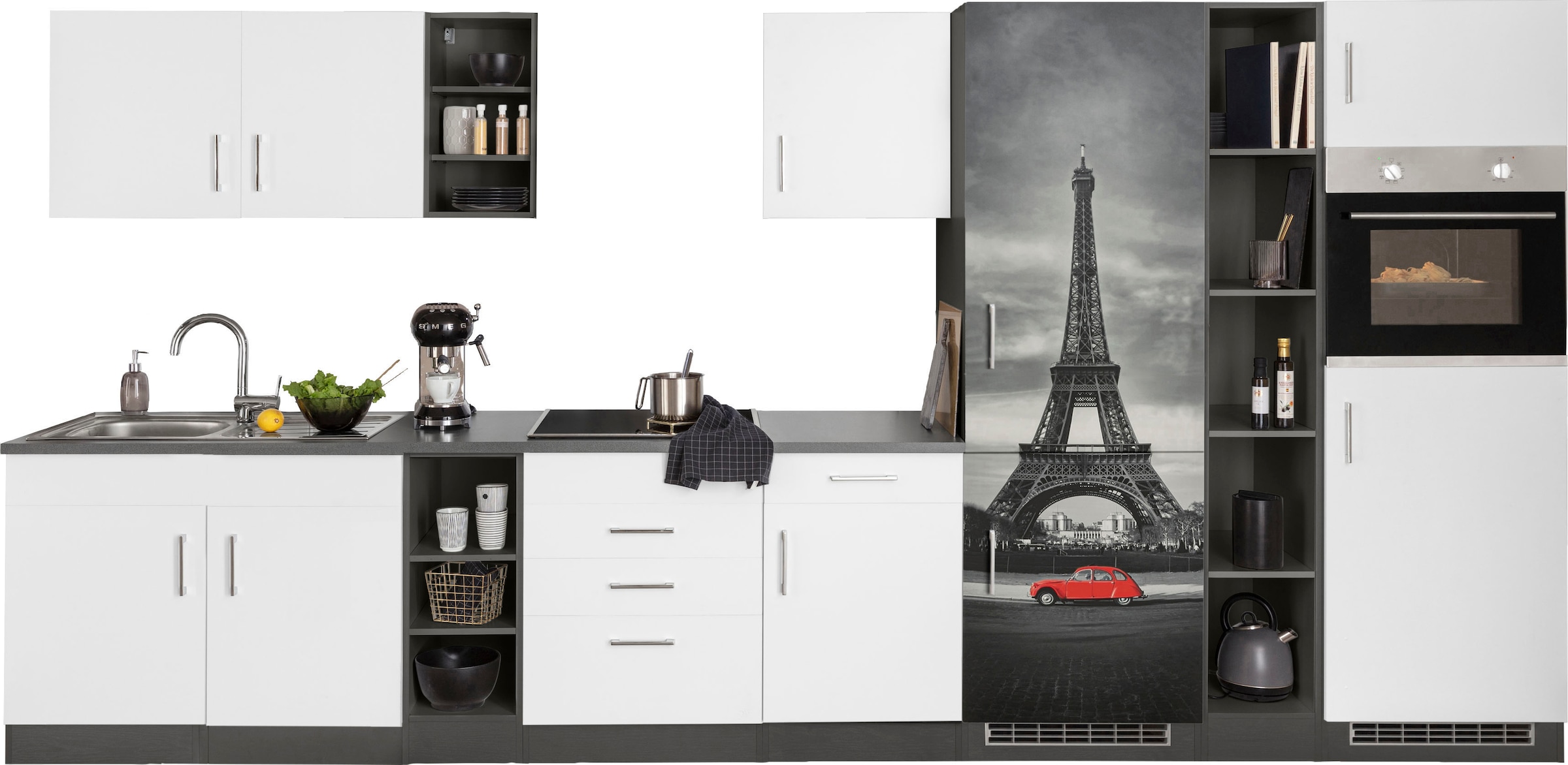 HELD MÖBEL Küchenzeile »Paris«, ohne E-Geräte, Breite 390 cm auf Rechnung  bestellen