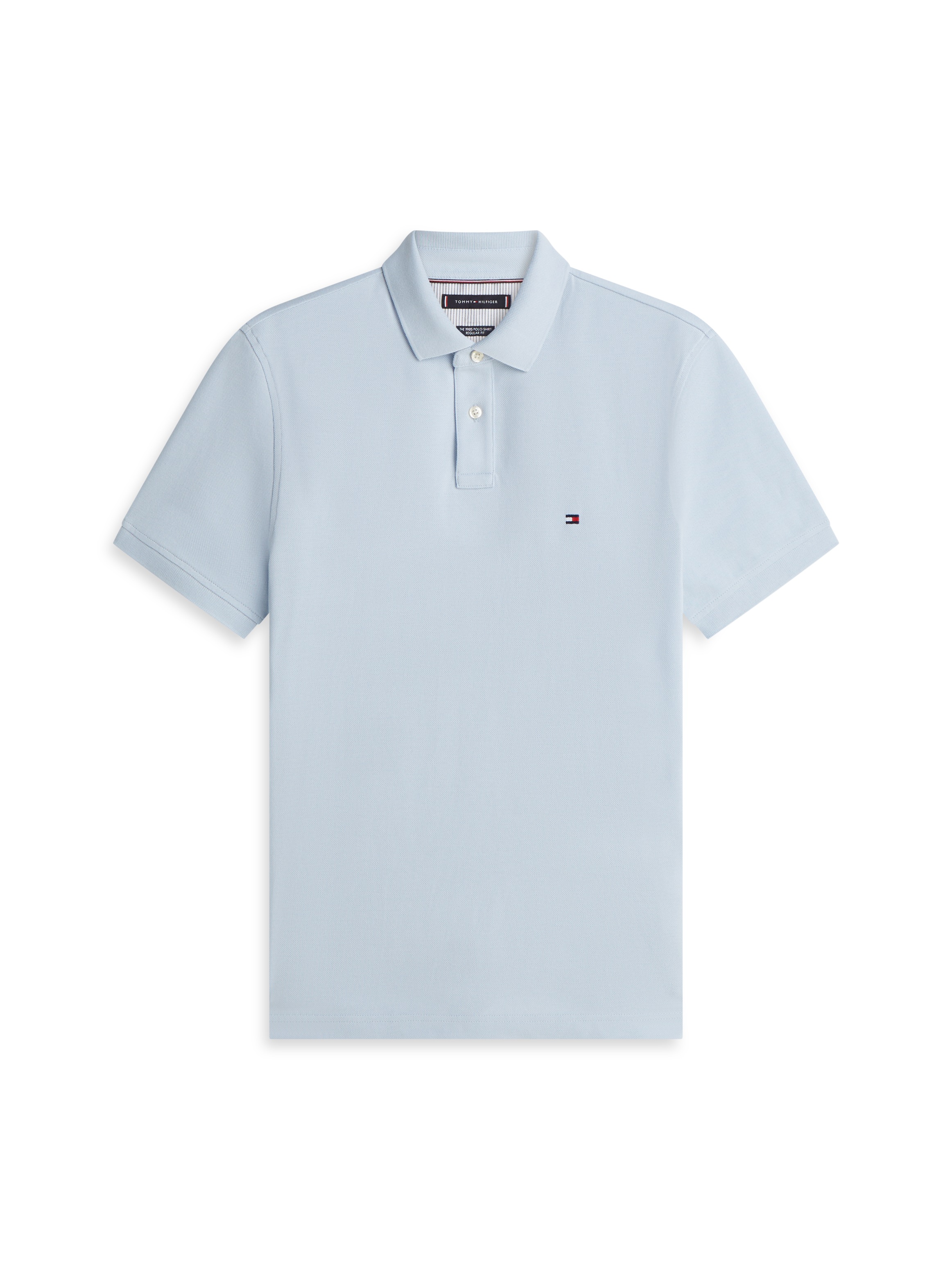 Tommy Hilfiger Poloshirt »1985 REGULAR POLO mit Kontraststreifen und Knopfleiste«, unifarben, sportlich, regular fit, Baumwollmix, Polokragen
