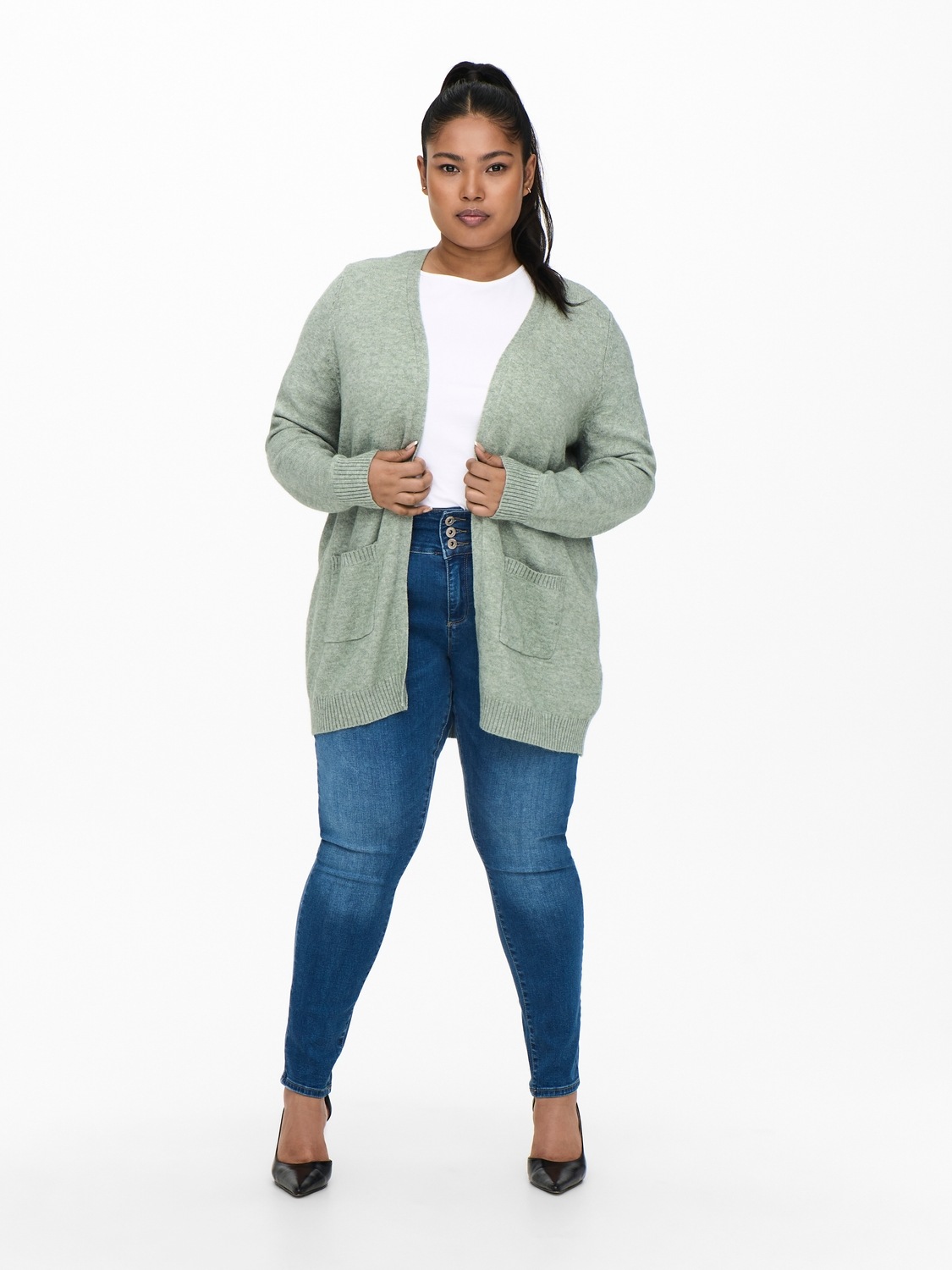 ONLY CARMAKOMA Strickjacke »CARESLY L/S OPEN CARDIGAN NOOS KNT«