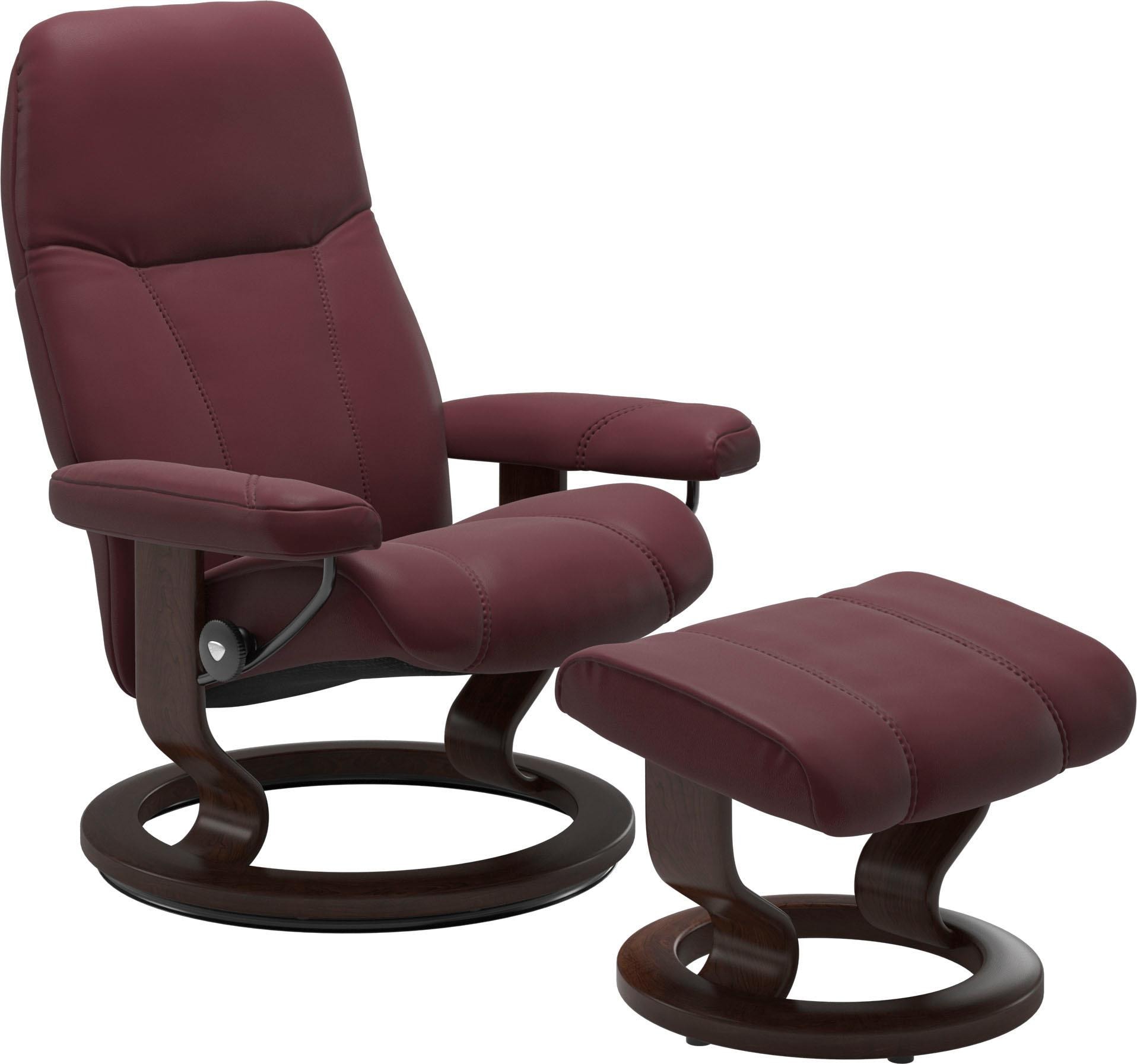 Stressless® Relaxsessel »Consul« Set, Relaxsessel mit Hocker,  mit Hocker, mit Classic Base, Größe M, Gestell Braun