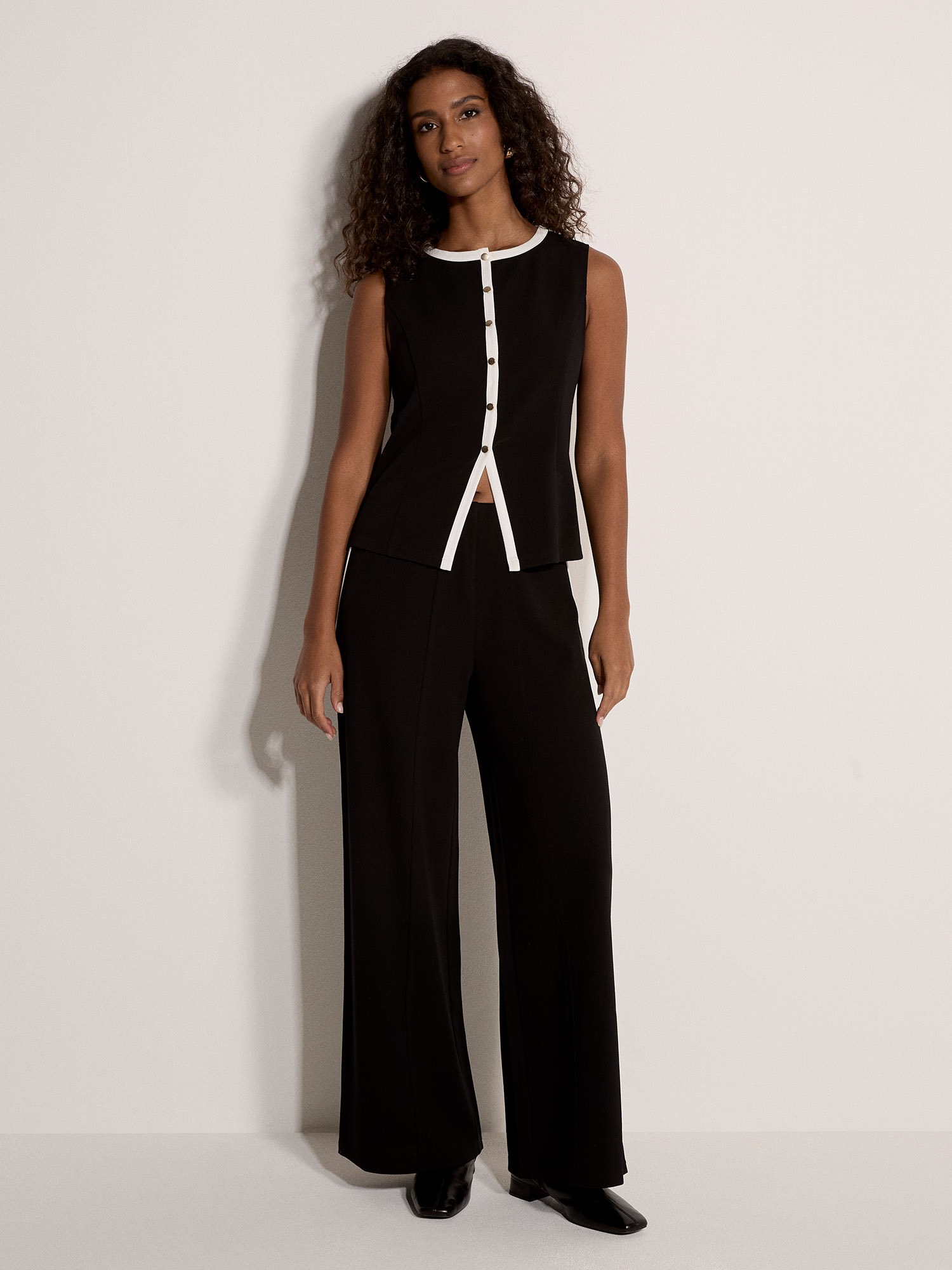 Apricot Longtop »Top« mit Zierknöpfen