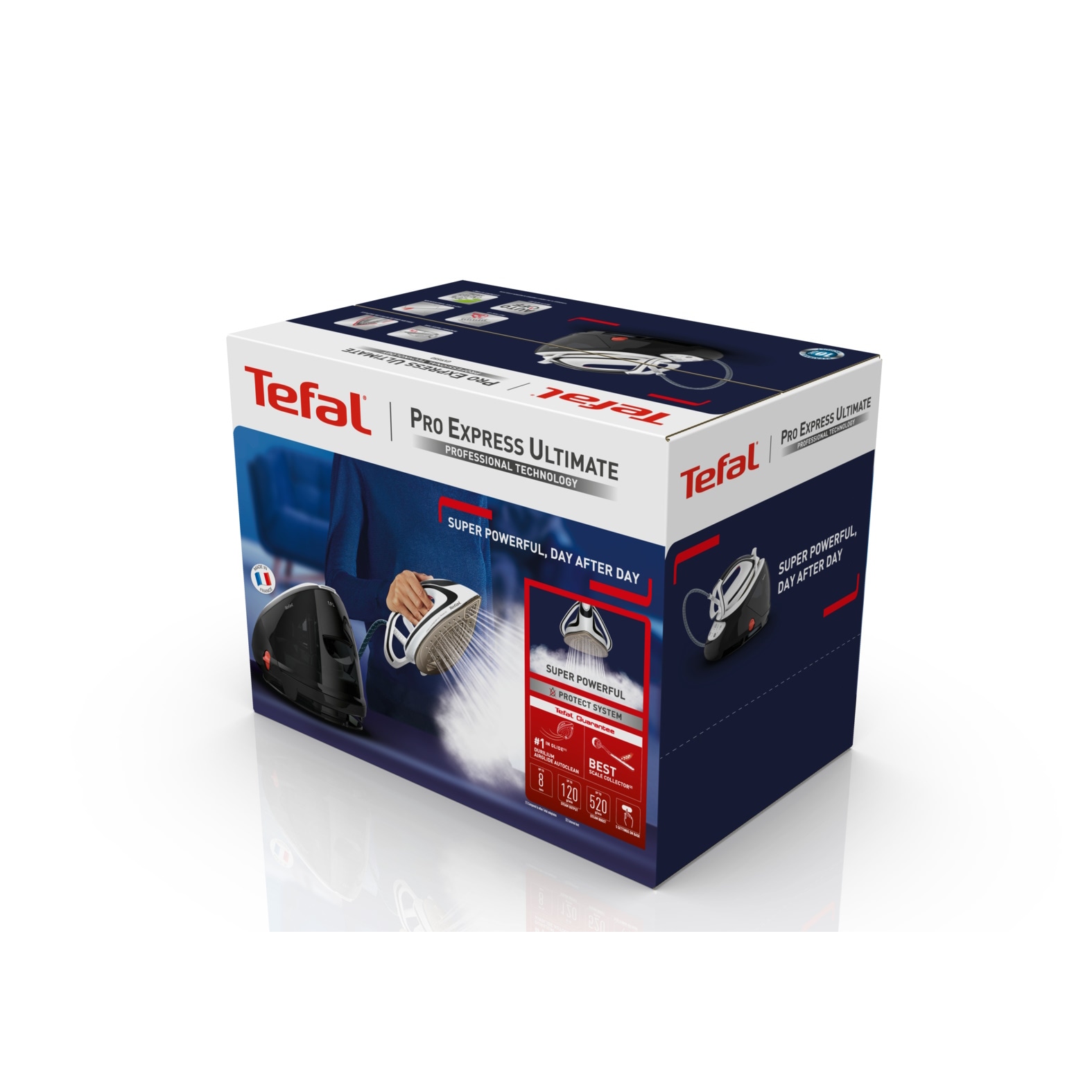 Tefal Dampfbügelstation »Pro Express Ultimate, starker 8-Bar-Druck, 1,9 L Wassertank,« 1.900 ml Wassertank Dampfstoß: 520 g/Min., Dauerdampfmenge: 120 g/Min., GV9550