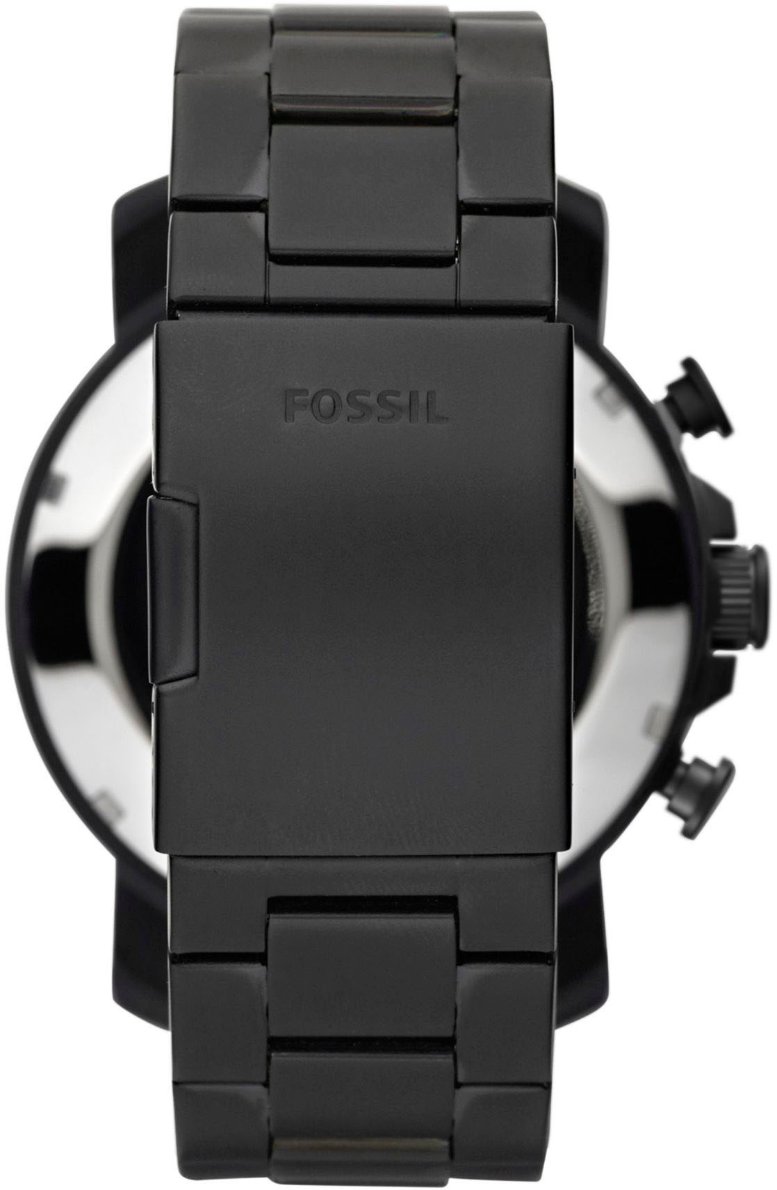 Fossil Chronograph »NATE«, Quarzuhr, Armbanduhr, Herrenuhr, Stoppfunktion, Edelstahlarmband,Datum