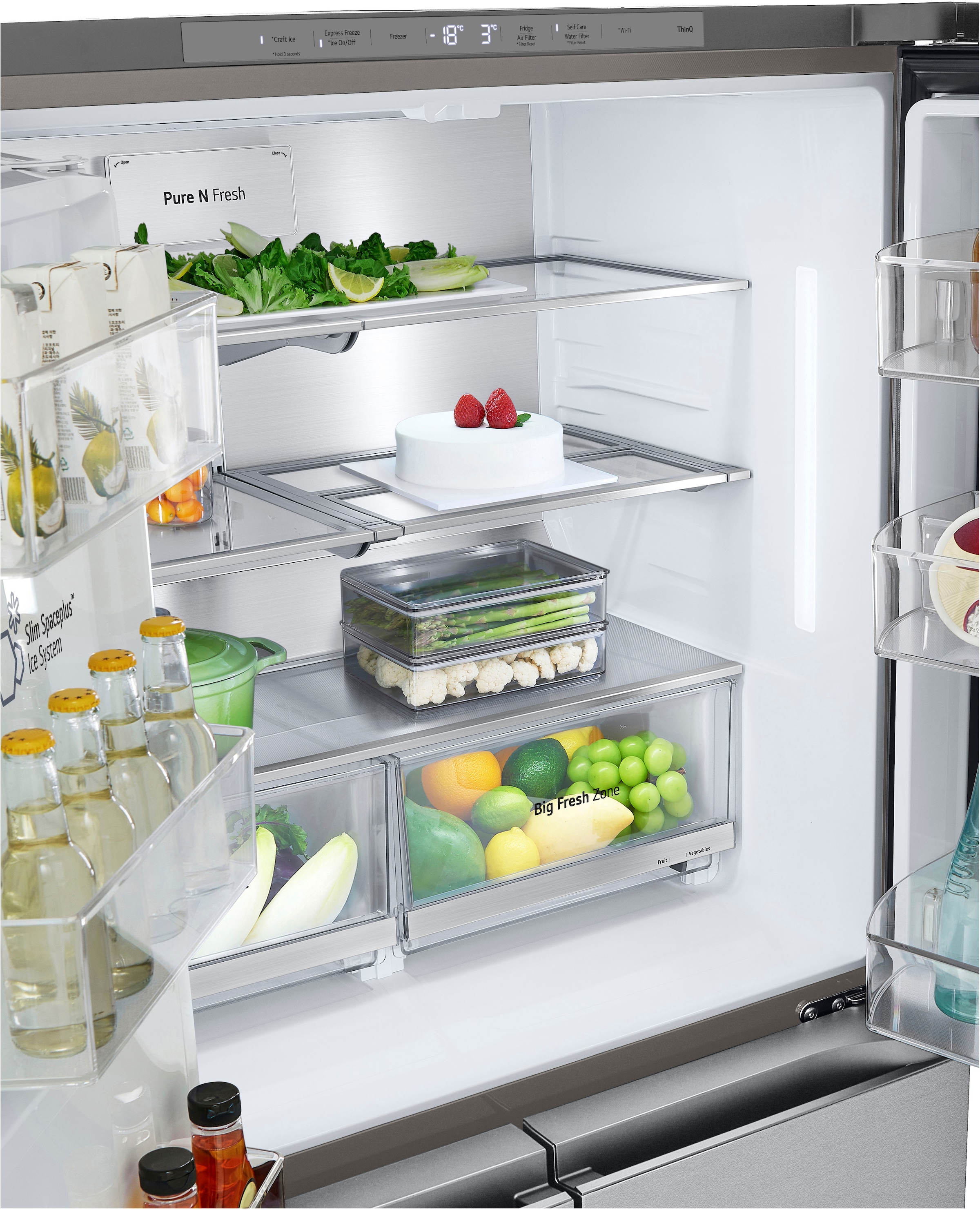 LG Multi Door »GMG960MBEE«, InstaView®: zweimal klopfen, reinschauen! mit Craft Ice - Spender