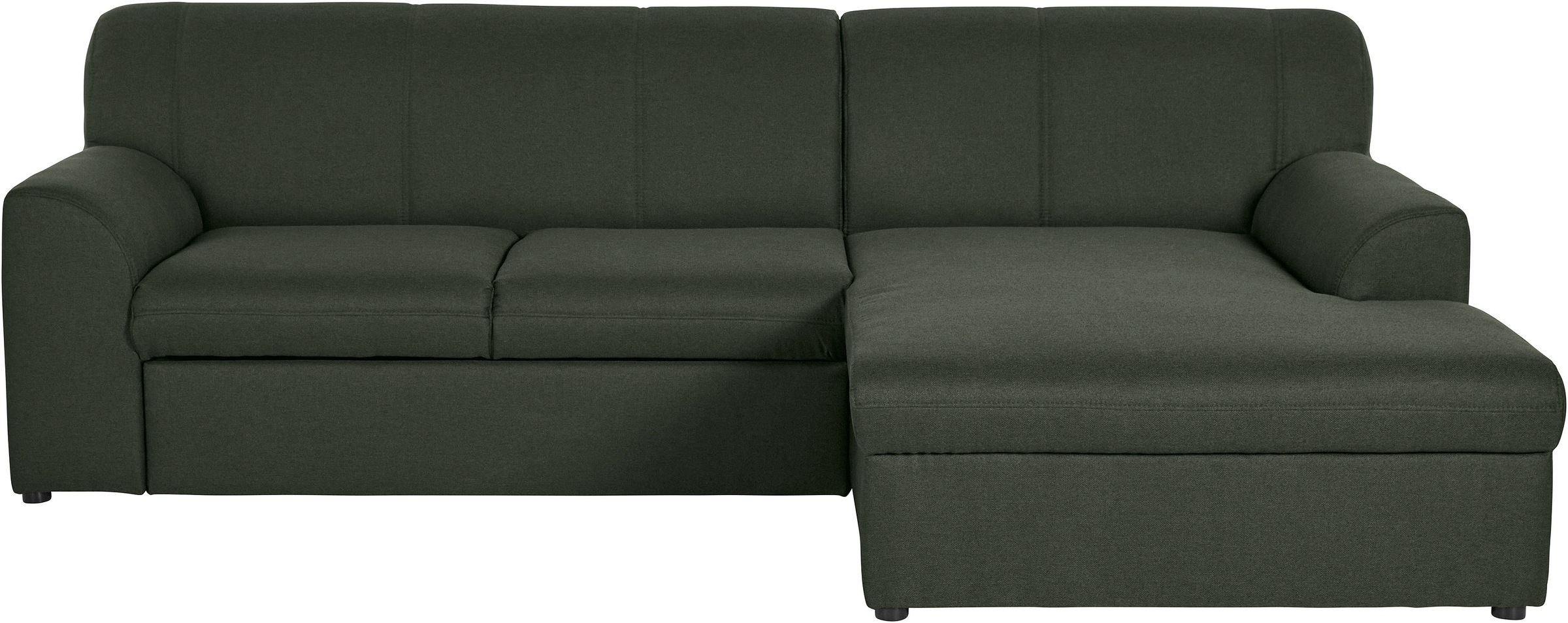 DOMO collection Ecksofa »Topper, elegant und zeitlos, kompaktes Stellmaß 245/155cm, L-Form« mit Recamiere, wahlweise mit Schlaffunktion